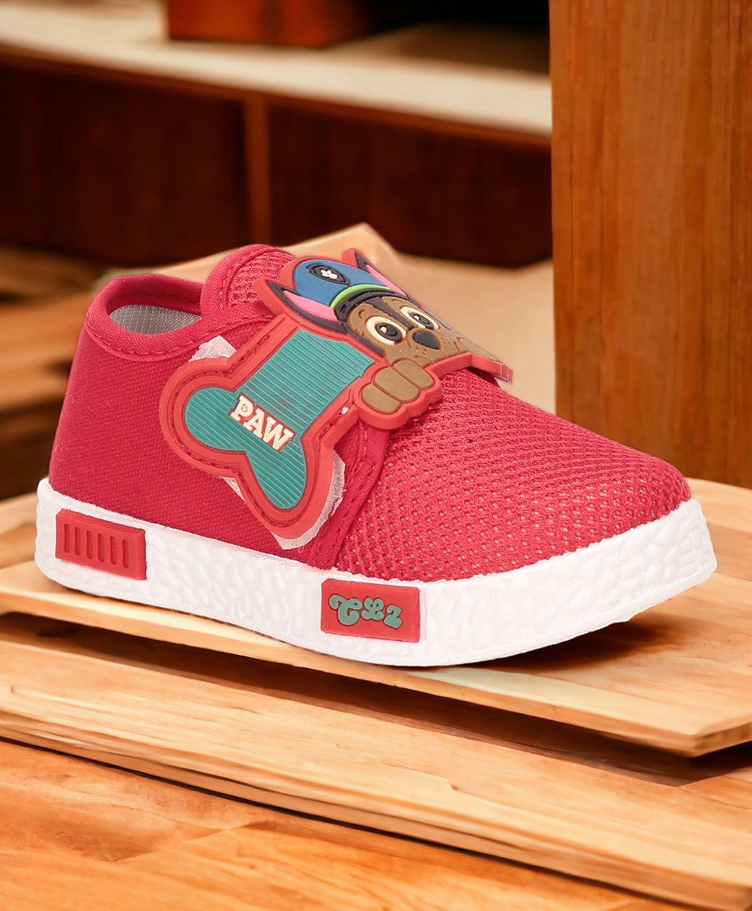 Lil Lollipop Dog Applique Detailed Velcro Closure Shoes - Red-picture-12