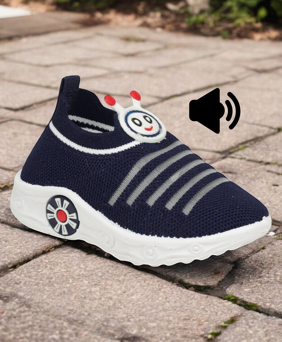 Lil Lollipop Alien Patch Detailed Musical Shoes - Navy Blue-picture-24