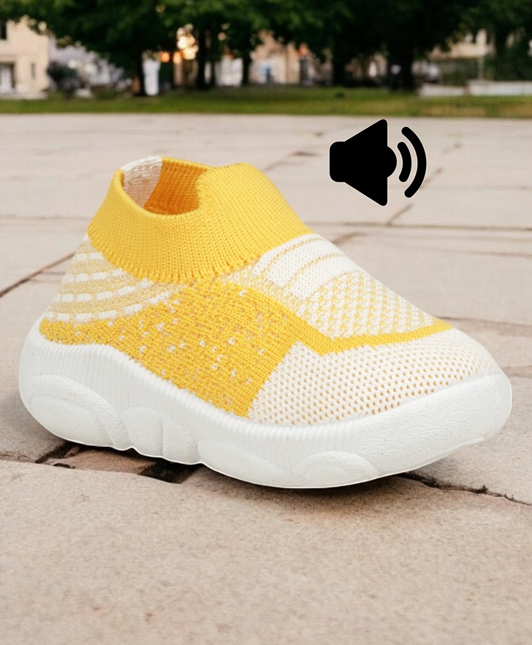Lil Lollipop Colour Blocked Slip On Musical Shoes - Yellow-image-47