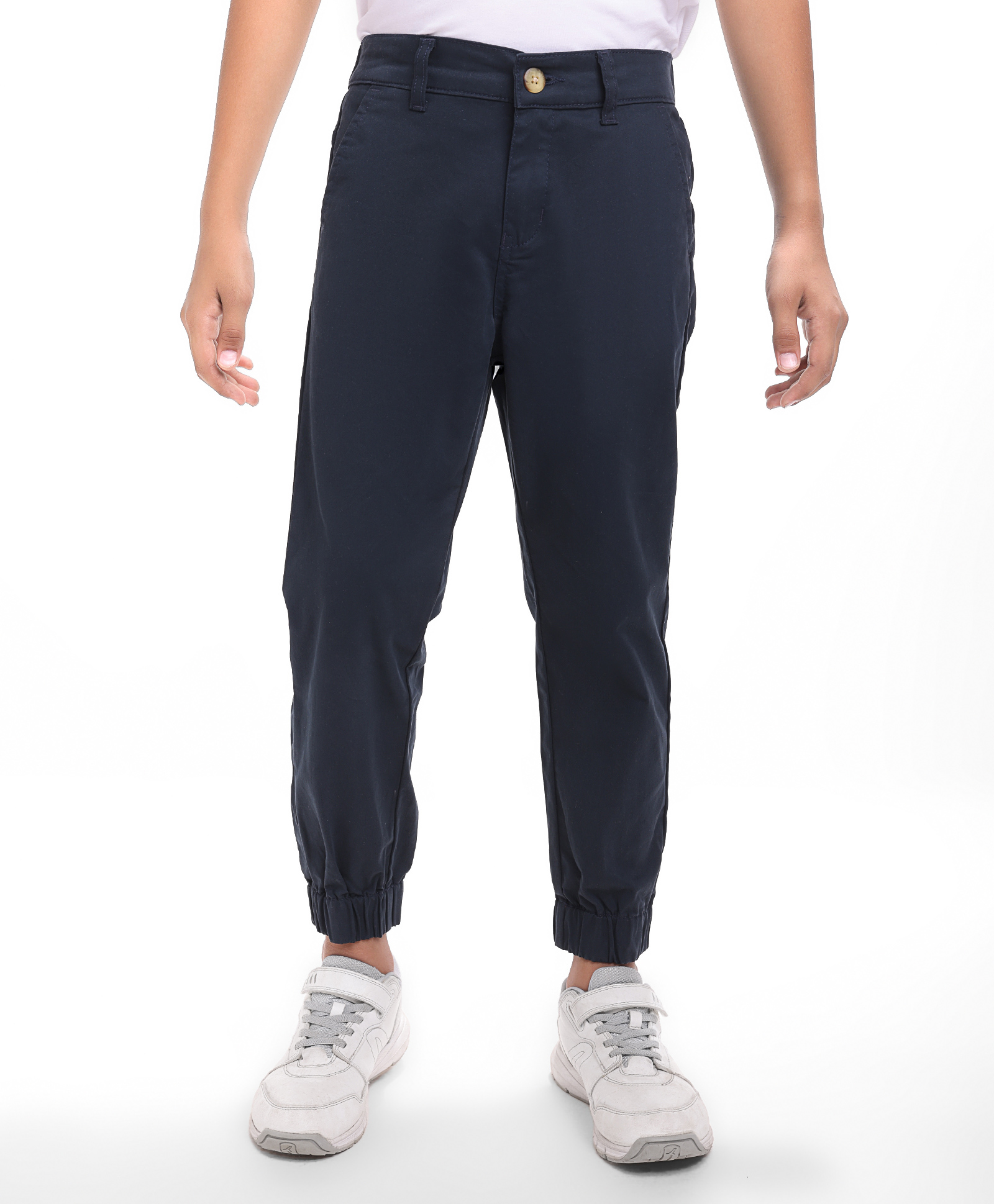 Pine Kids Cotton Woven Full Length Solid Trousers - Navy Blue-picture-14