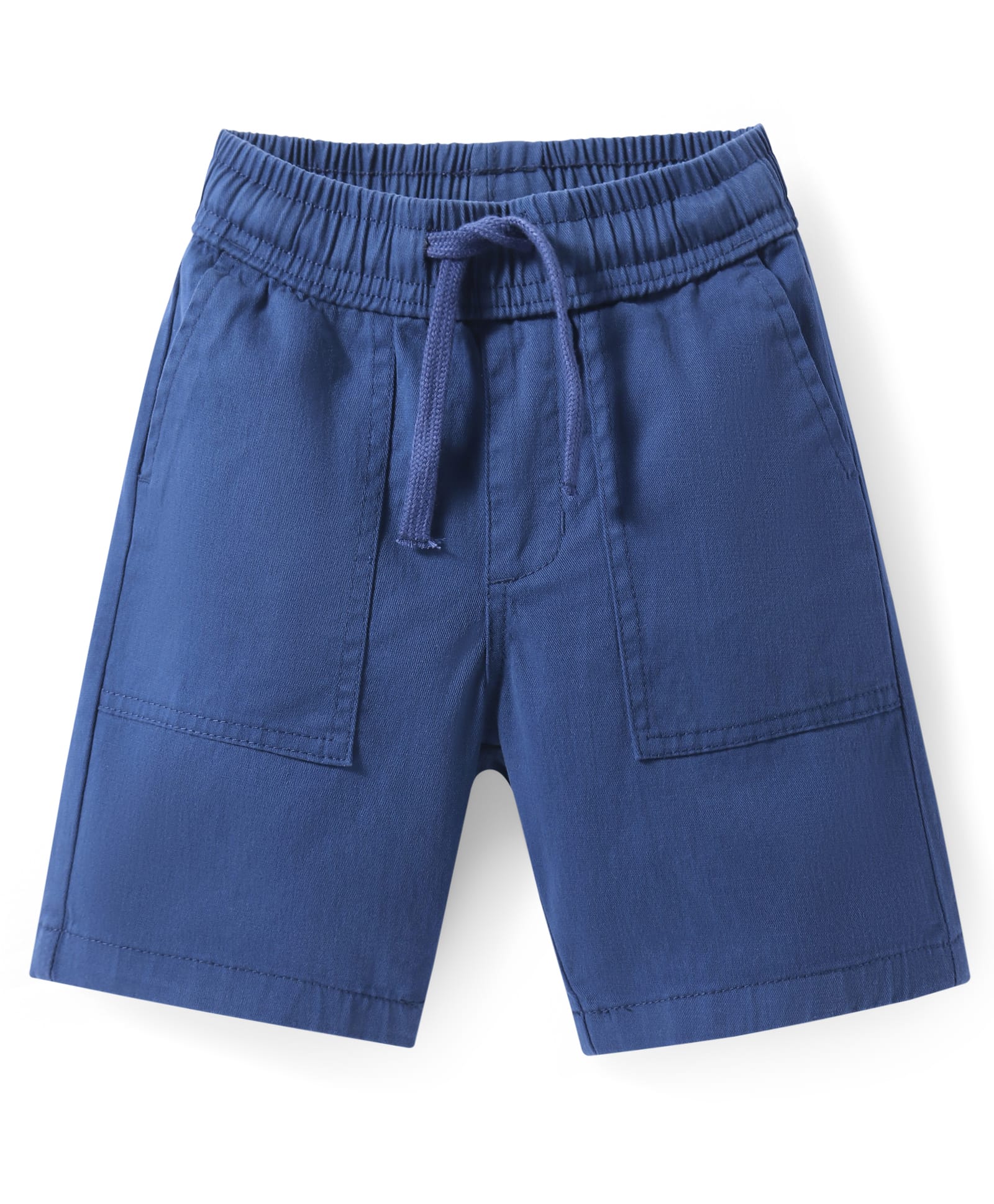 Pine Kids Woven Above Knee Length Solid Color Shorts - Navy Blue-picture-27