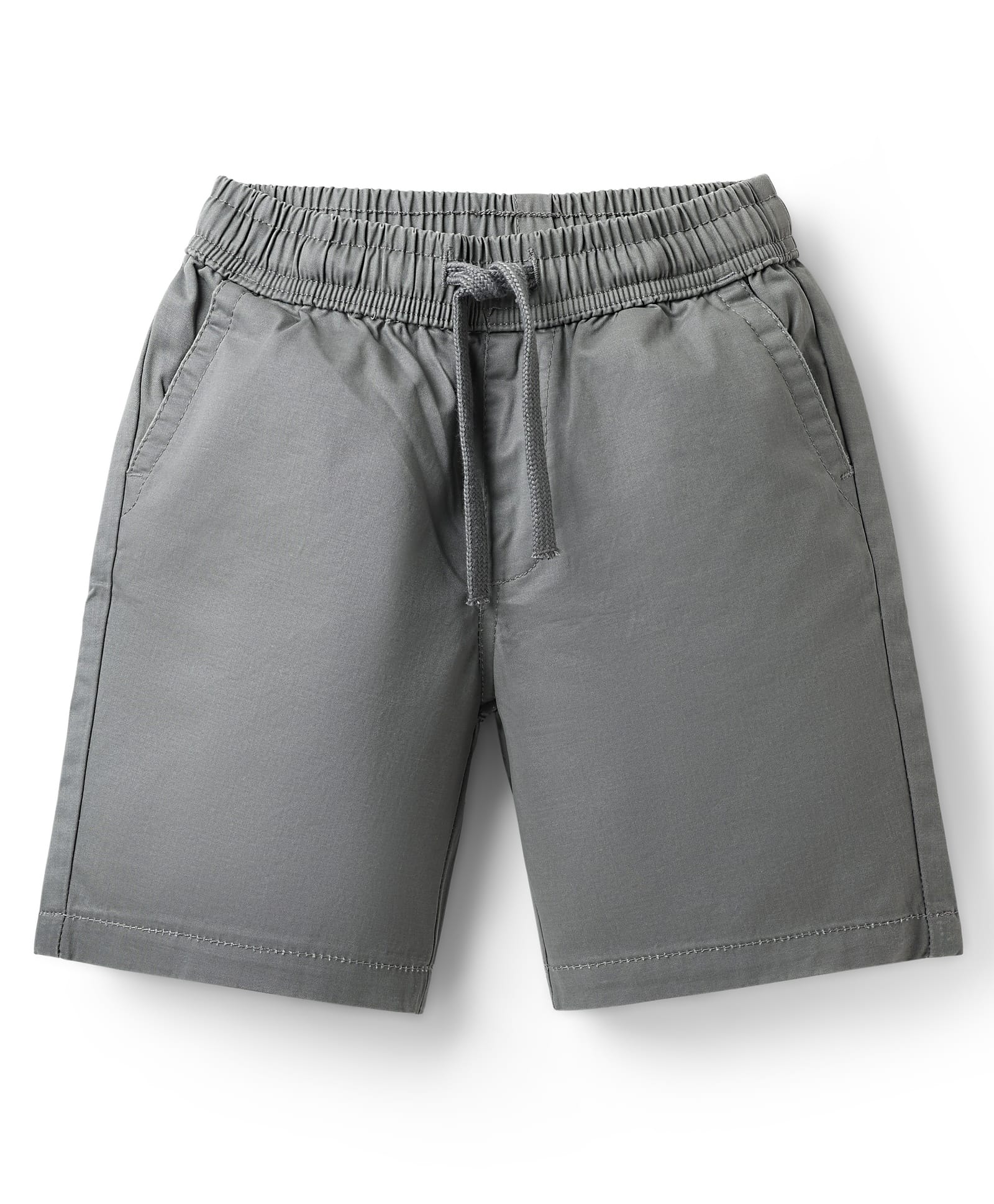 Pine Kids Cotton Woven Above Knee Length Solid Color Shorts - Grey-picture-31