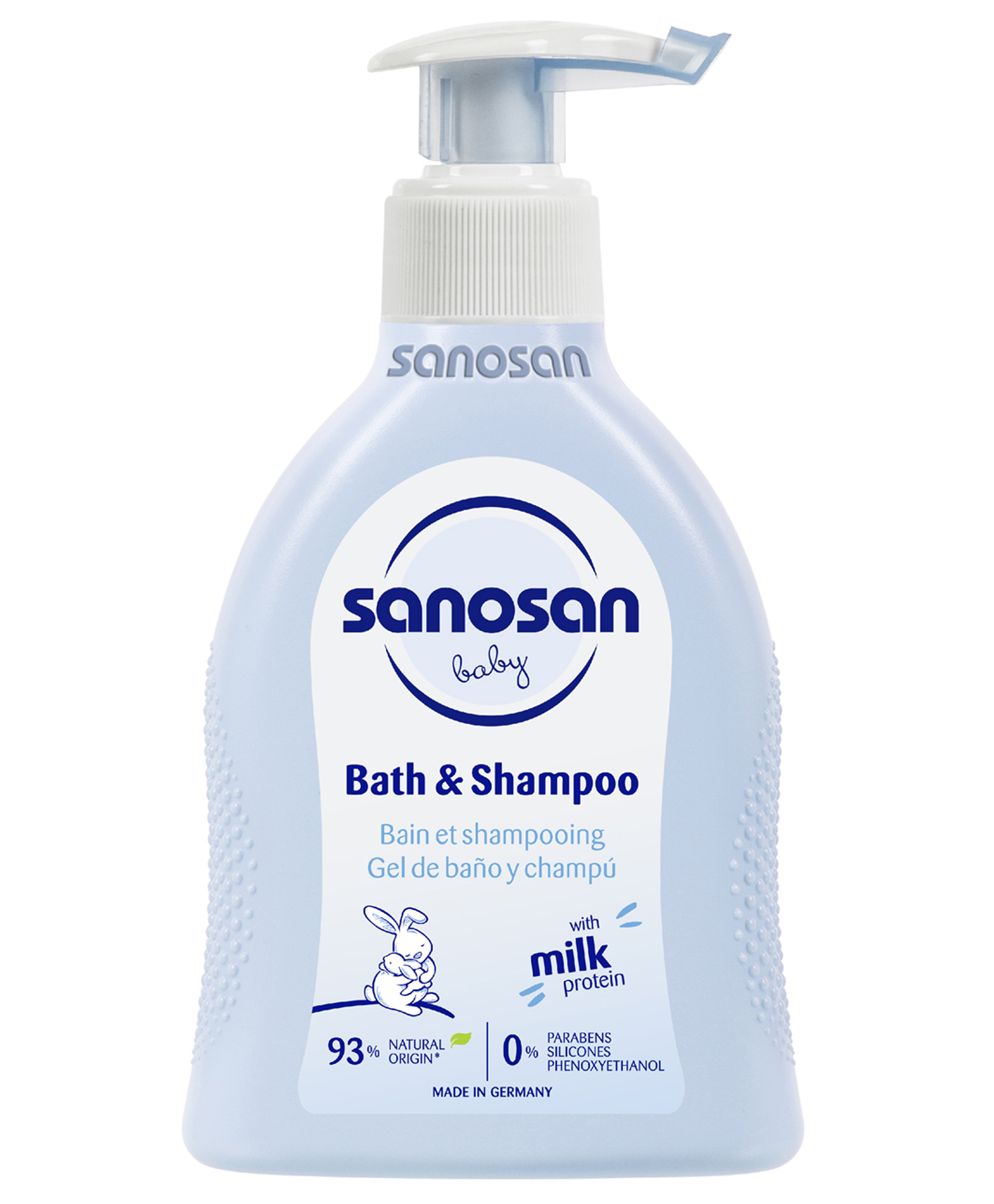 Sanosan Hydrolysed Milk Protein Formula Daily Head To Toe Milky Wash No Tear Formula For Newborn Baby 2 In 1 Shampoo & Body Wash- 200 ml-image-30