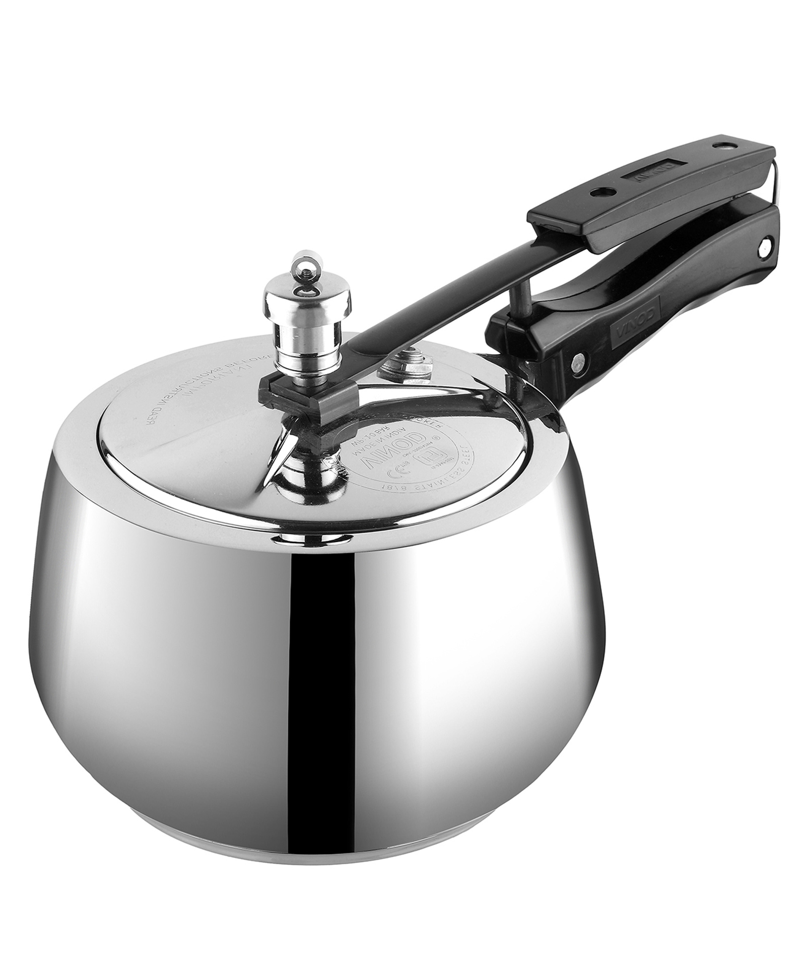 Vinod 18/8 Stainless Steel Sandwich Bottom Handi Shape Inner Lid Europa Pressure Cooker - 3 Ltrs |Induction Friendly-picture-18