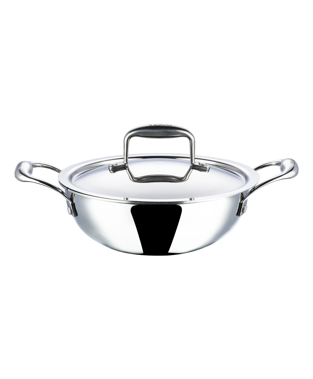Vinod Platinum Triply Stainless Steel Extra Deep Kadai with Lid- 22 cm, 2.4 Ltr (Induction Friendly)-image-25