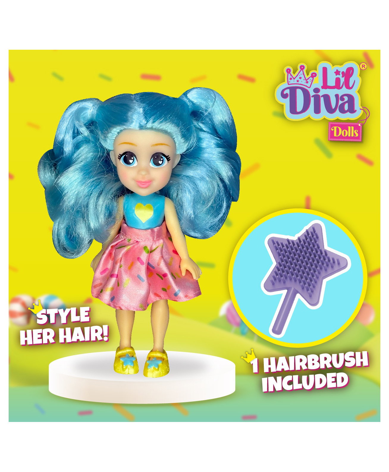 Lil Diva Candy Crew Sprinkles Baby Pink - Height 15 cm-picture-3