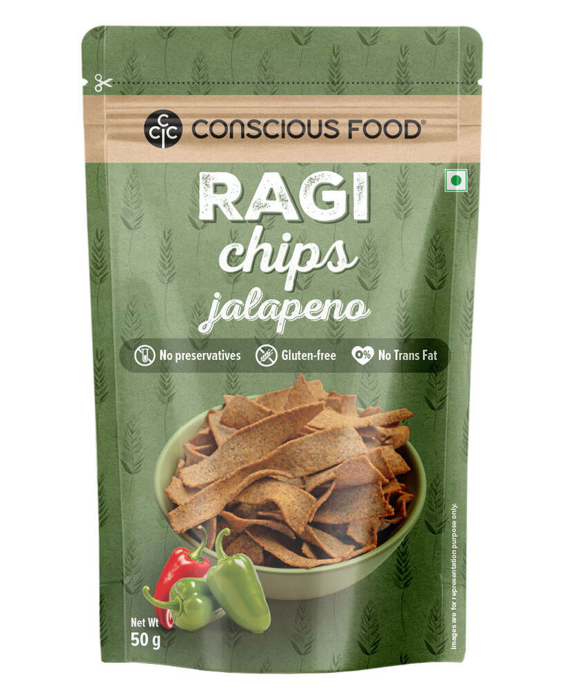 Conscious Food Ragi Chips (Jalapeno) 50g-image-41