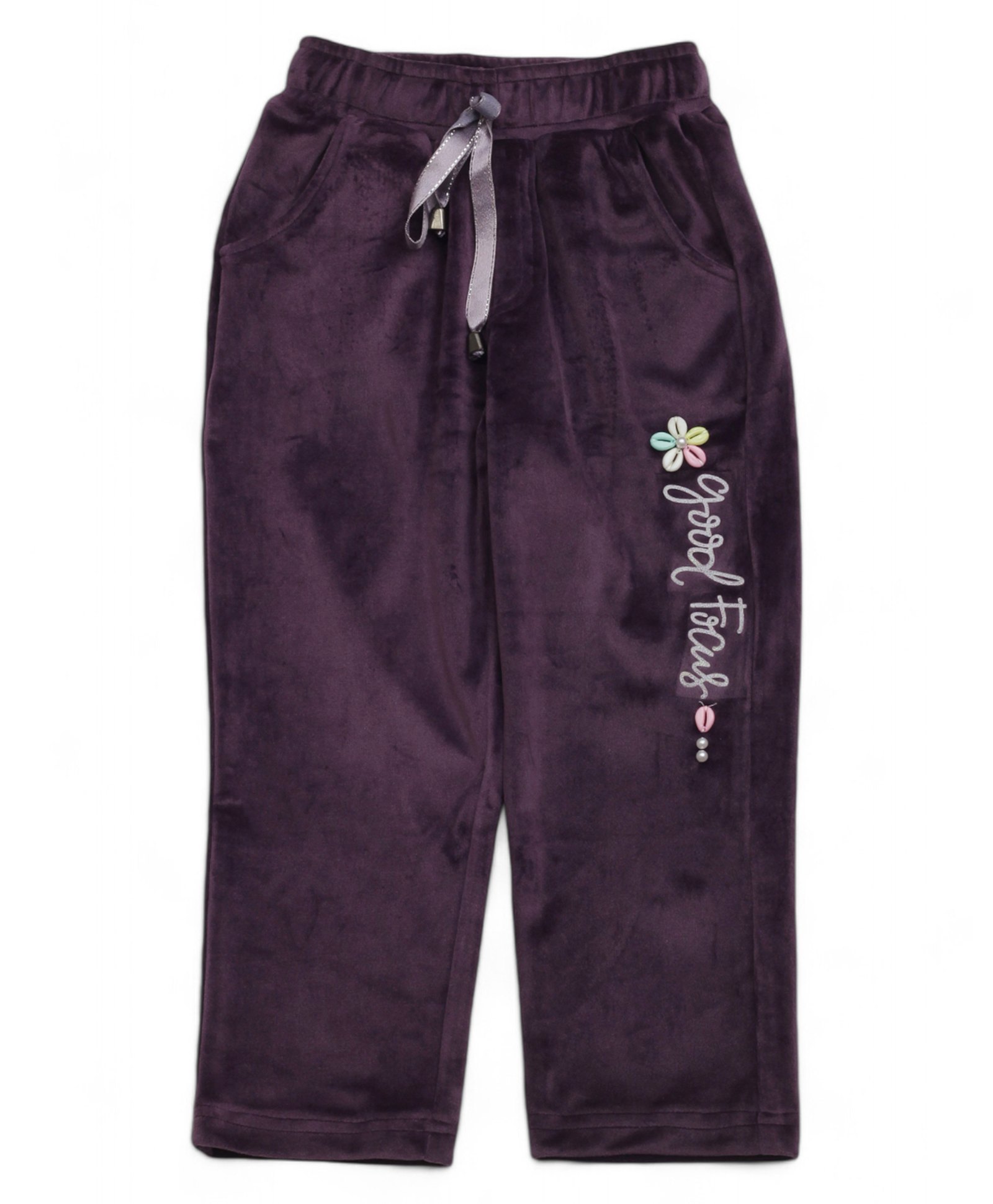 Lil Lollipop Good Focus Text Glitter Printed Pajama - Purple-picture-12