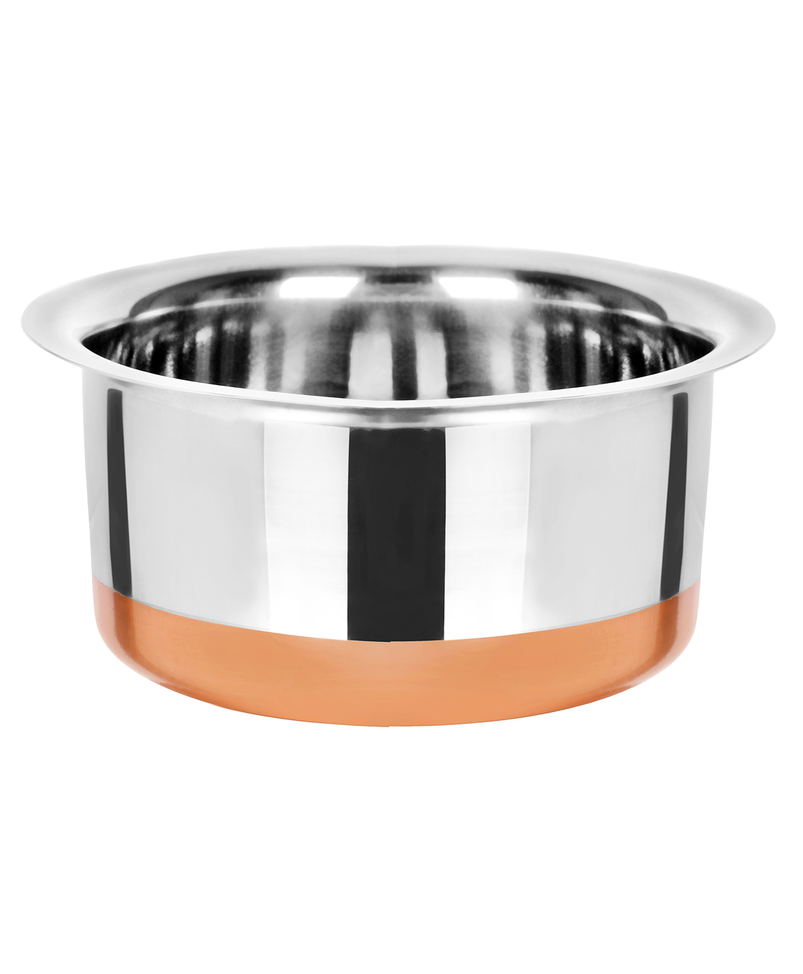 Omega Stainless Steel Copper Bottom Tope/Patila - 18.5 cm, 1.5 Ltrs (11",22G) | Gas Stove Compatible-image-18
