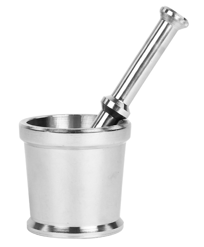 Omega Stainless Steel Mortar & Pestle Set/Khalbatta/Okhli/Spice Mixer- 3 Inch(No.2)-image-31