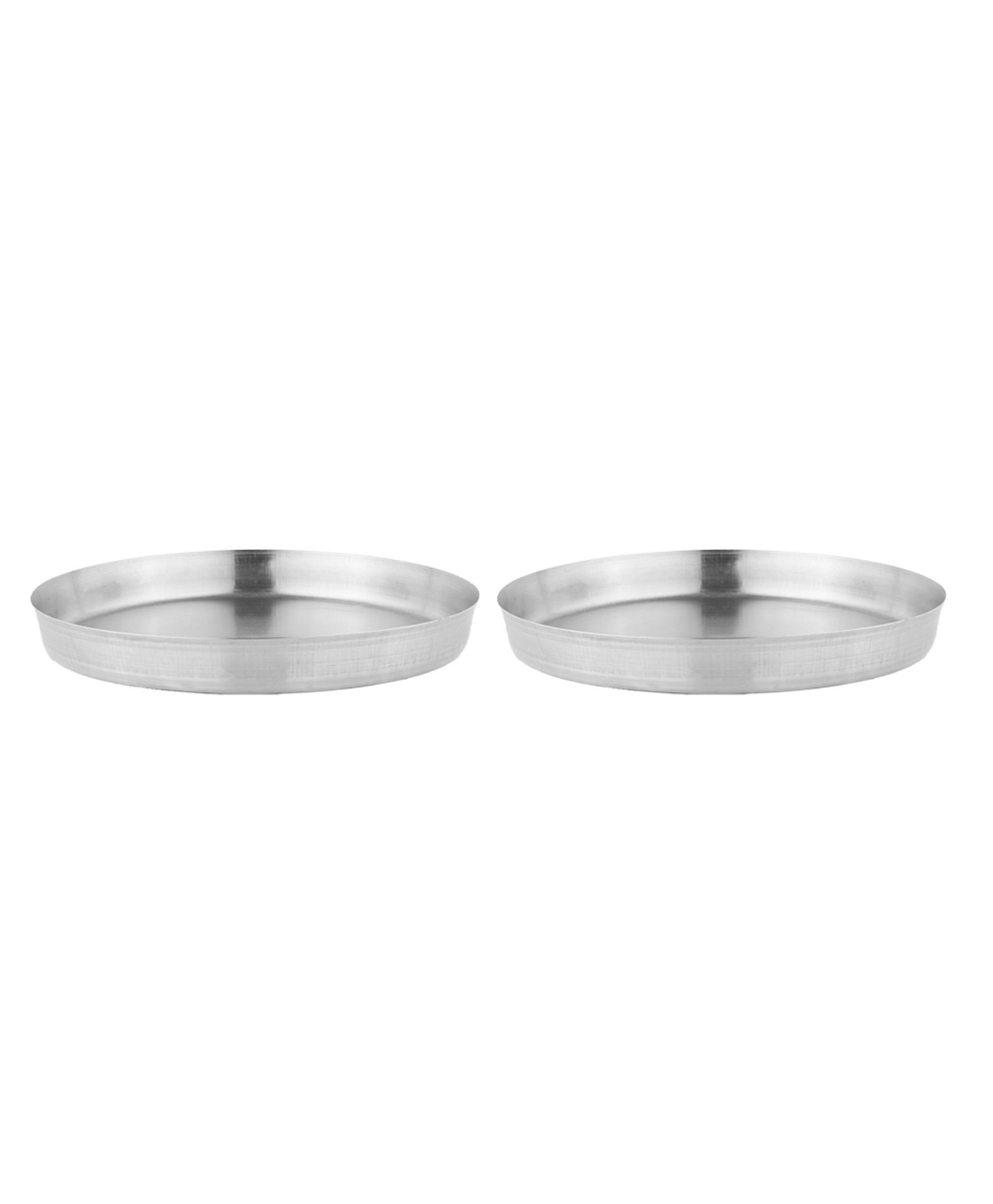 Omega IVY Stainless Steel Matte Finish Dinner/Khumcha Plate - 27.8 Cm (Set of 2)-image-32