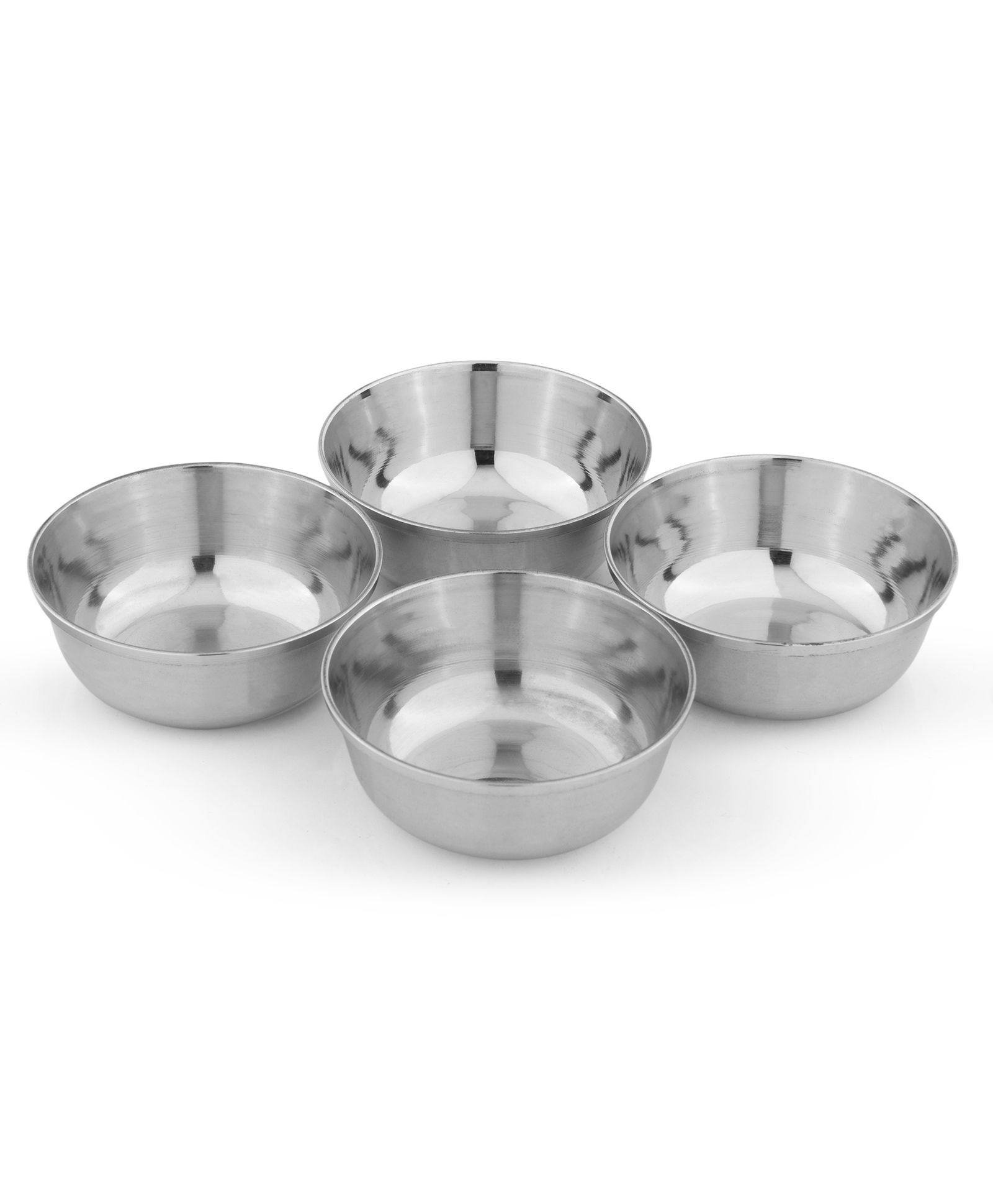 Omega Stainless Steel Veg Bowl/Katori/Mukta Vati - 9.8 cm, 180 ml (Set of 4) (5.5/22)-image-7
