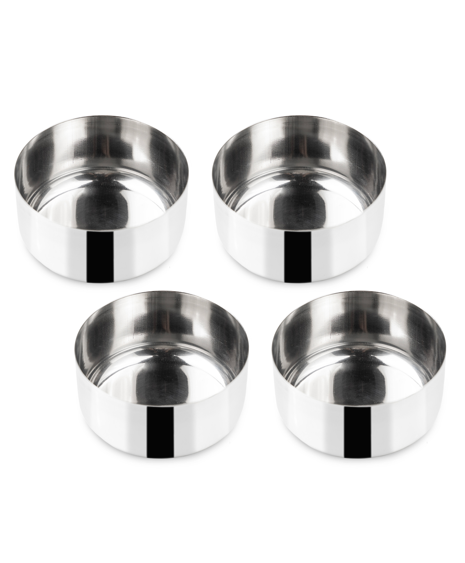 Omega Stainless Steel Veg Bowl/Katori/Sadi Vati - 6.6 cm, 125 ml (Set of 4) (4.5/22)-picture-12