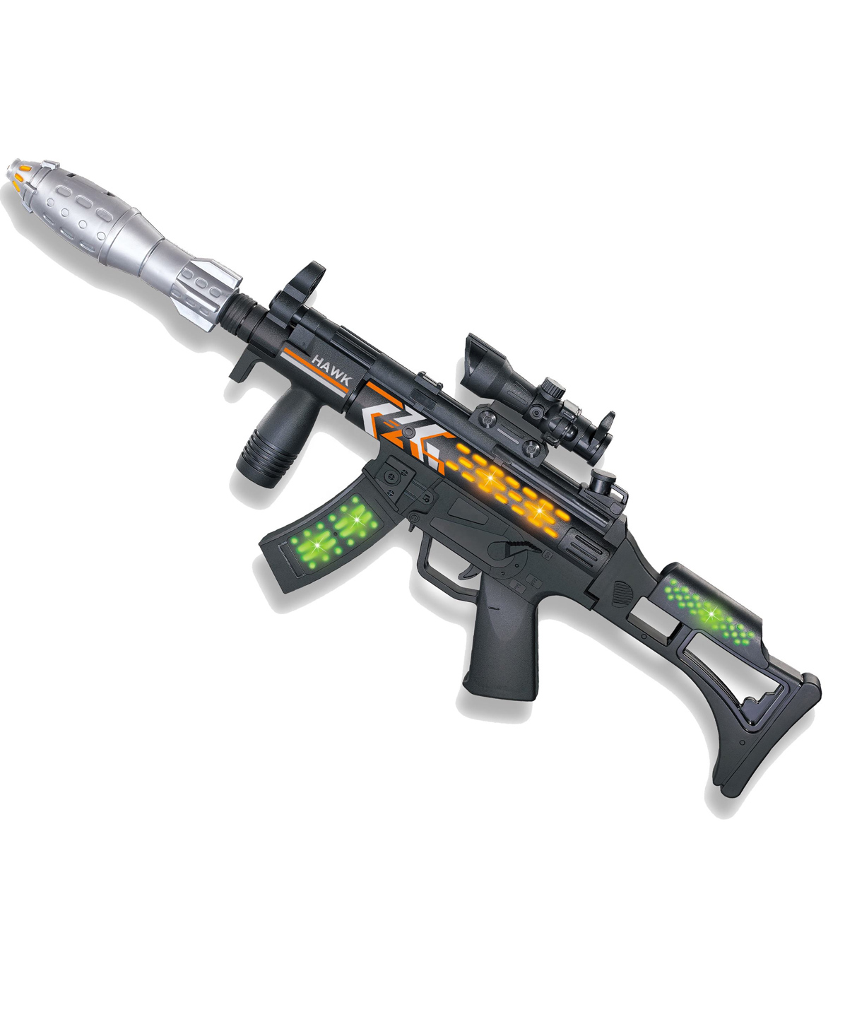 Sanjary Electric Toy Rocket Gun Sound Light Vibration Gun Toy Battery Operated for Kids Color Design May Vary-image-32