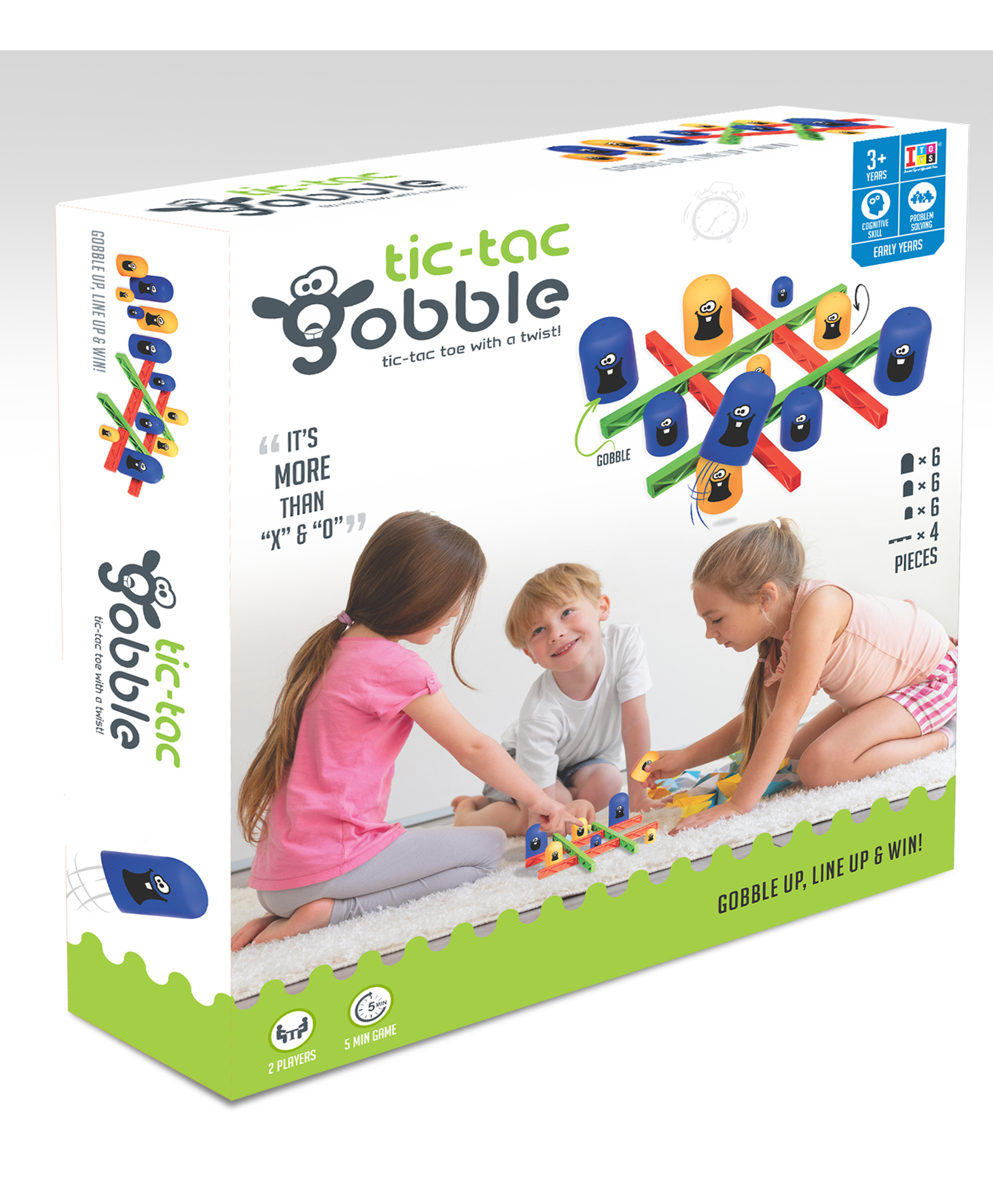 IToys Tic Tac Gobble Game Multicolor - 22 Pieces-image-6