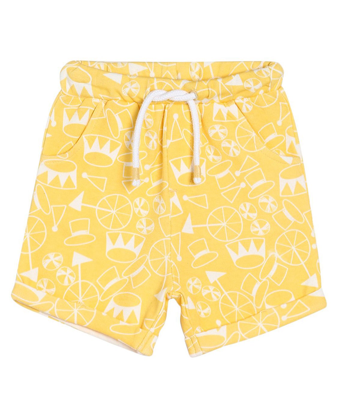 MINI KLUB Cotton Hat & Balls Printed Shorts - Yellow-picture-27