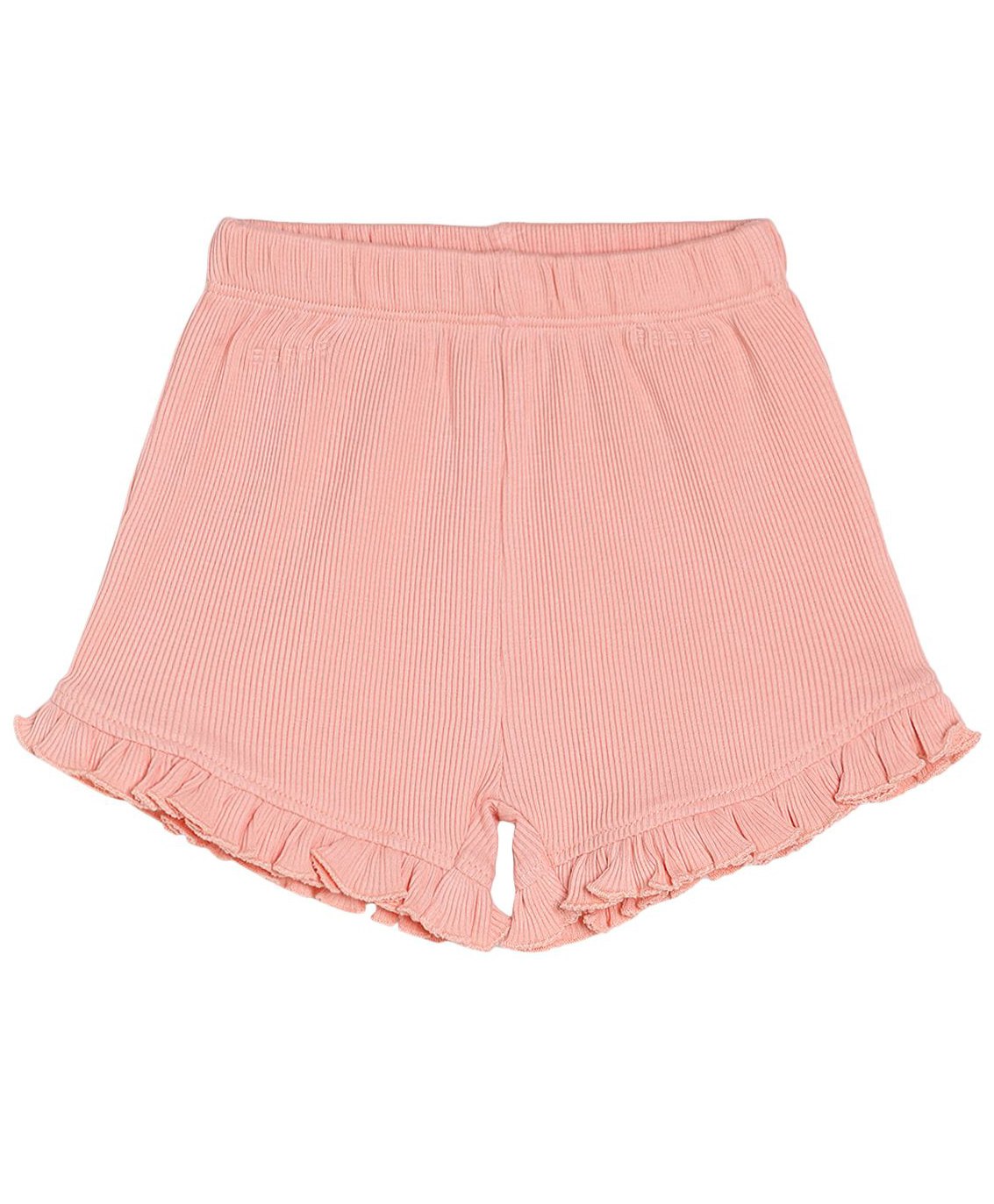 MINI KLUB Cotton Frills Detailed Ribbed Shorts - Pink-image-26