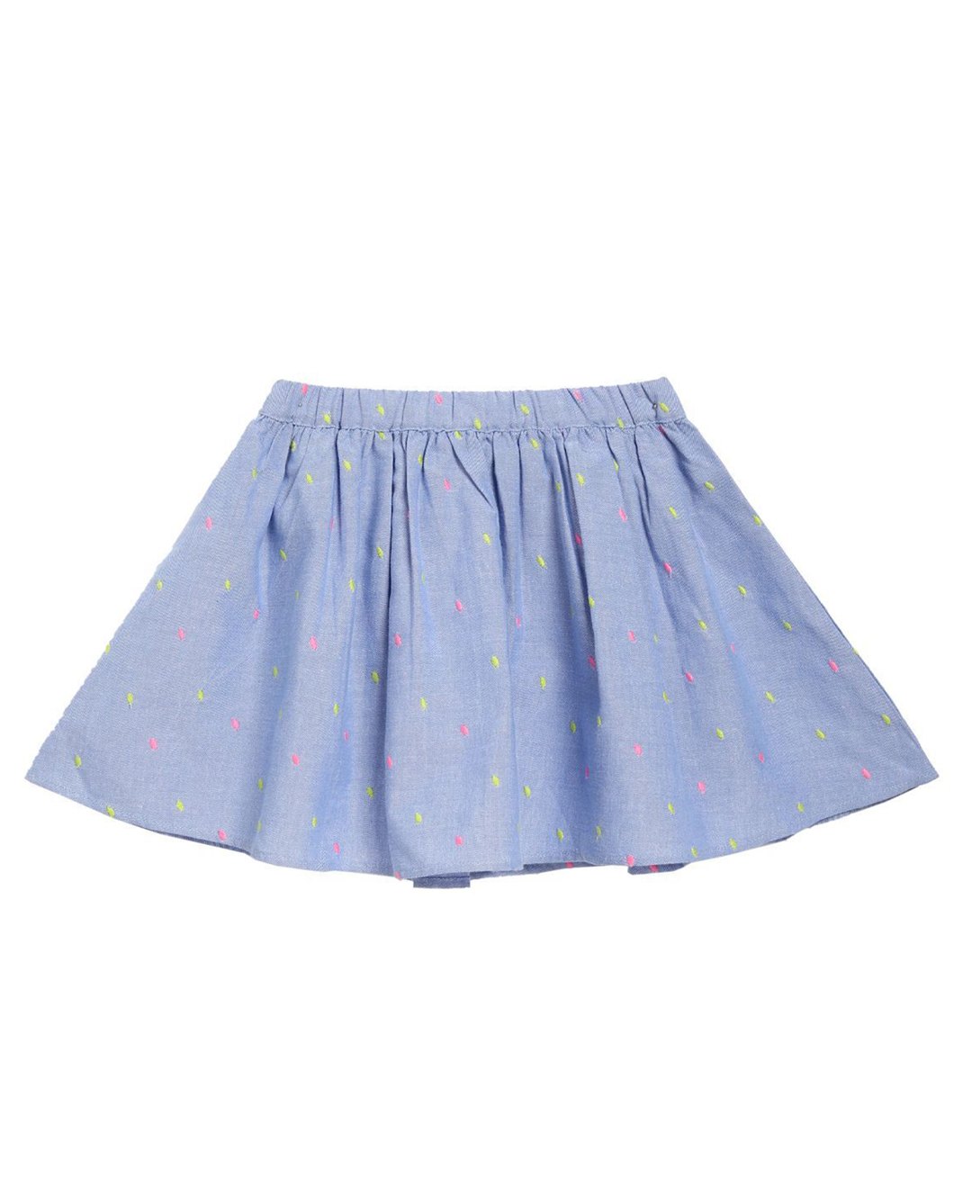 MINI KLUB Cotton Abstract Embroidered Skirt - Blue-picture-11