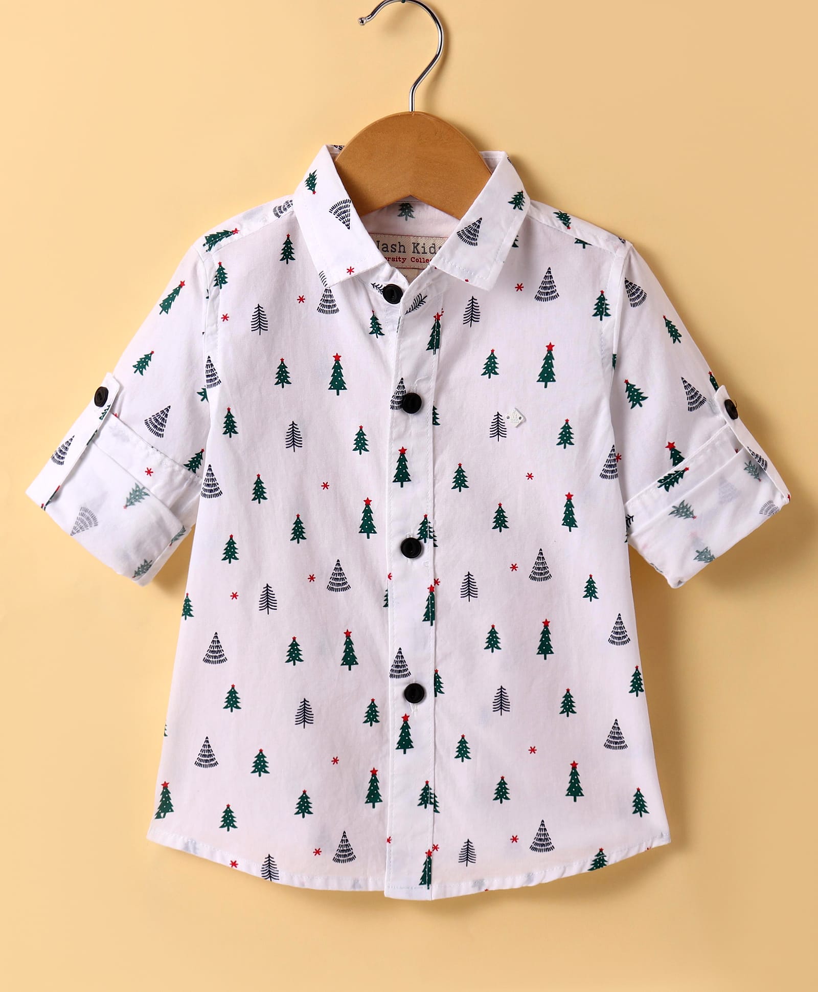 JASH KIDS Cotton Knit Full Sleeves Jungle Theme Printed Shirt - White-picture-27