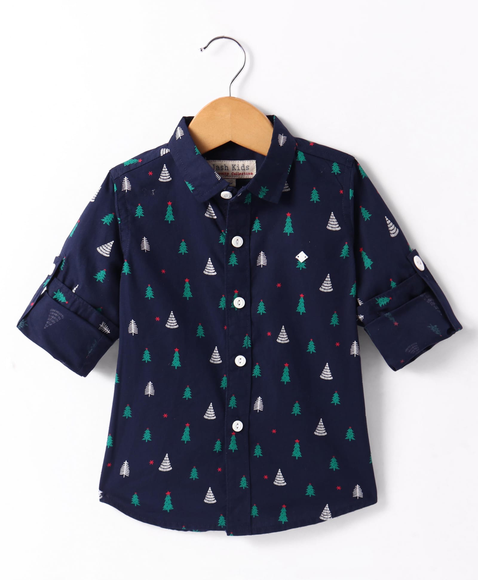 JASH KIDS Cotton Knit Full Sleeves Jungle Theme Printed Shirt - Navy Blue-picture-32