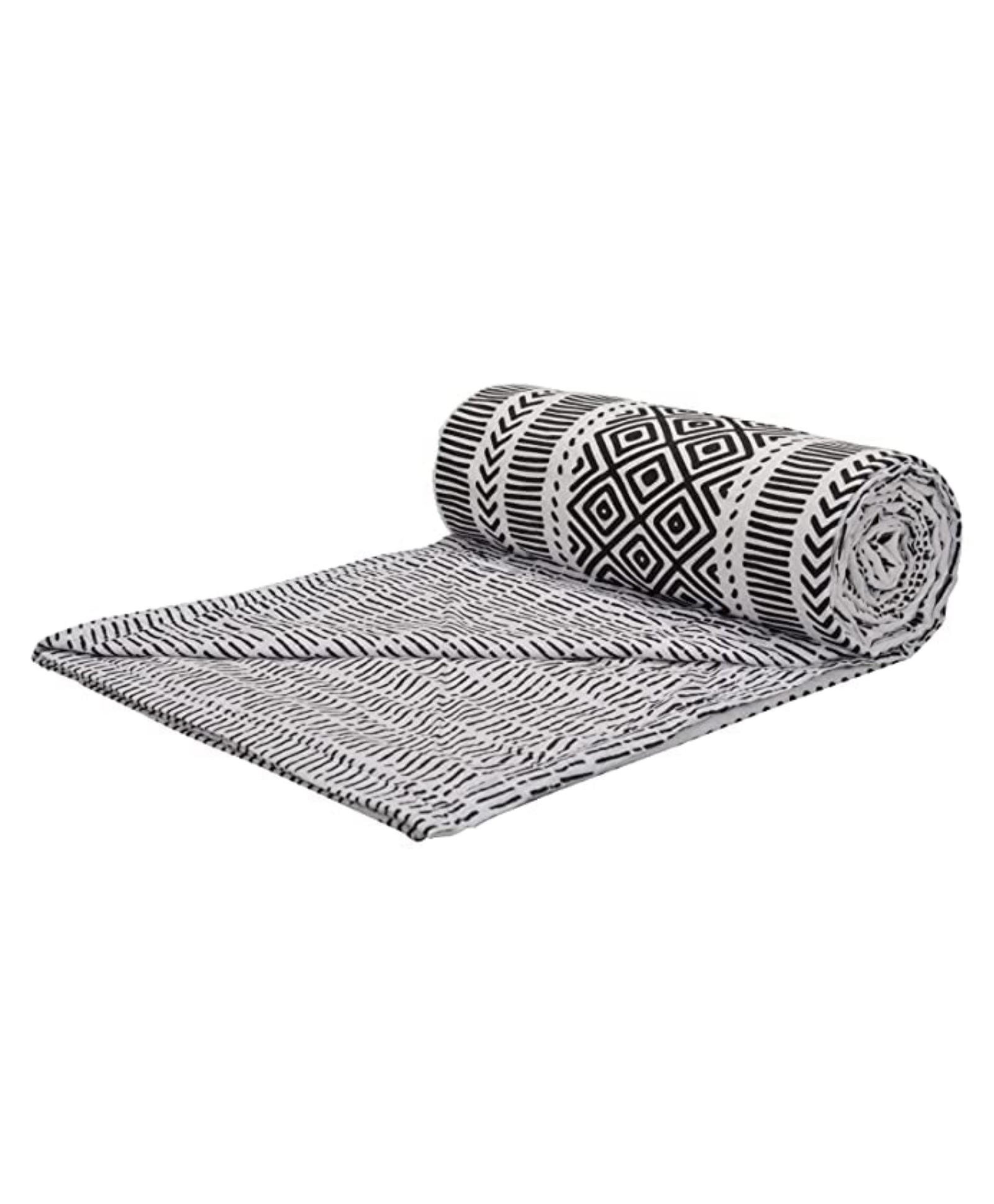 Trance Home Linen Pure Malmal Cotton Multipurpose Baby Dohar - Aztec Black-picture-30