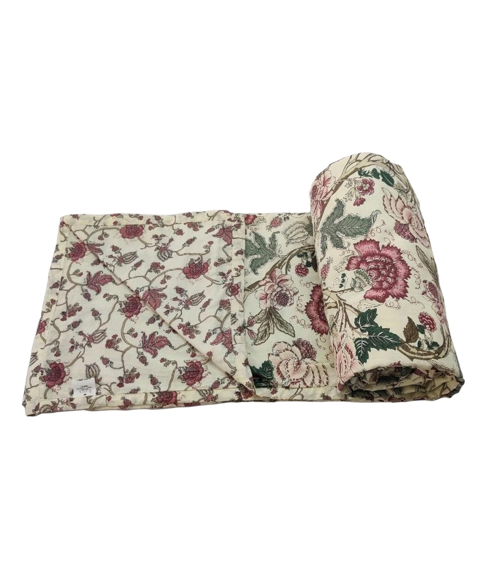 Trance Home Linen 100% Cotton Reversible Dohar Single Bed - Malhaar Red-picture-32