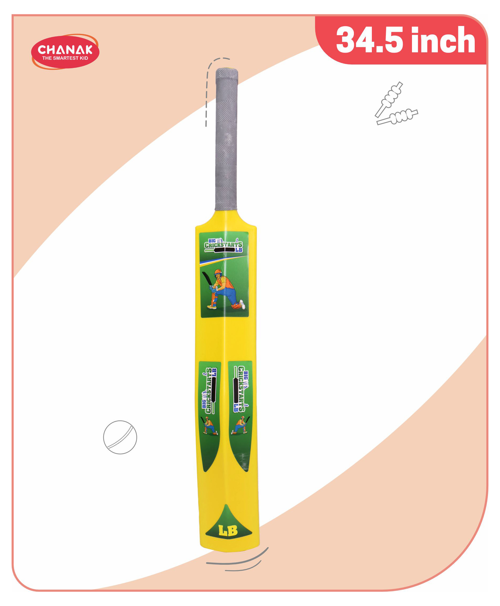 Aditi Toys Big Cricket Turf Bat for Boys & Girls, 34.5 inch 1 Cricket Bat for Indoor & Outdoor Activity, Cricket Bat (Yellow)-image-45