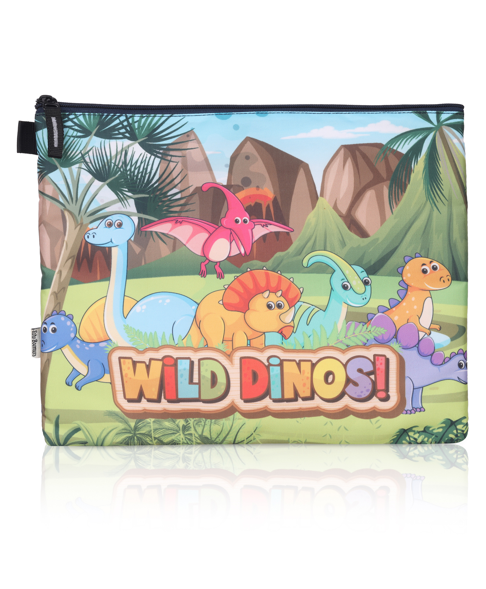 My Exam Sling BagLight Green Dino printed Design -Perfect for Students on the Go, Combining Style and Functionality-image-20