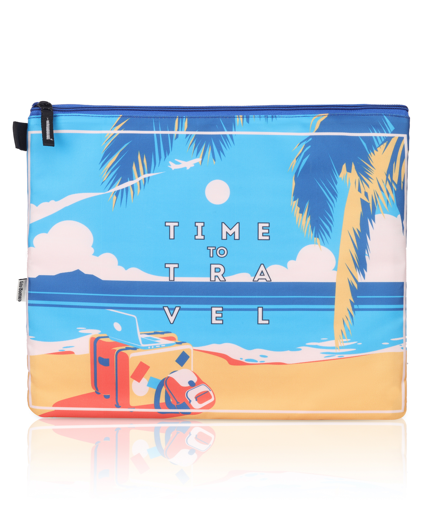 Echo Boomers Echo boomers My Messenger Sling BagAqua Blue Beach Printed Design -Perfect for Students on the Go, Combining Style and Functionality-image-26