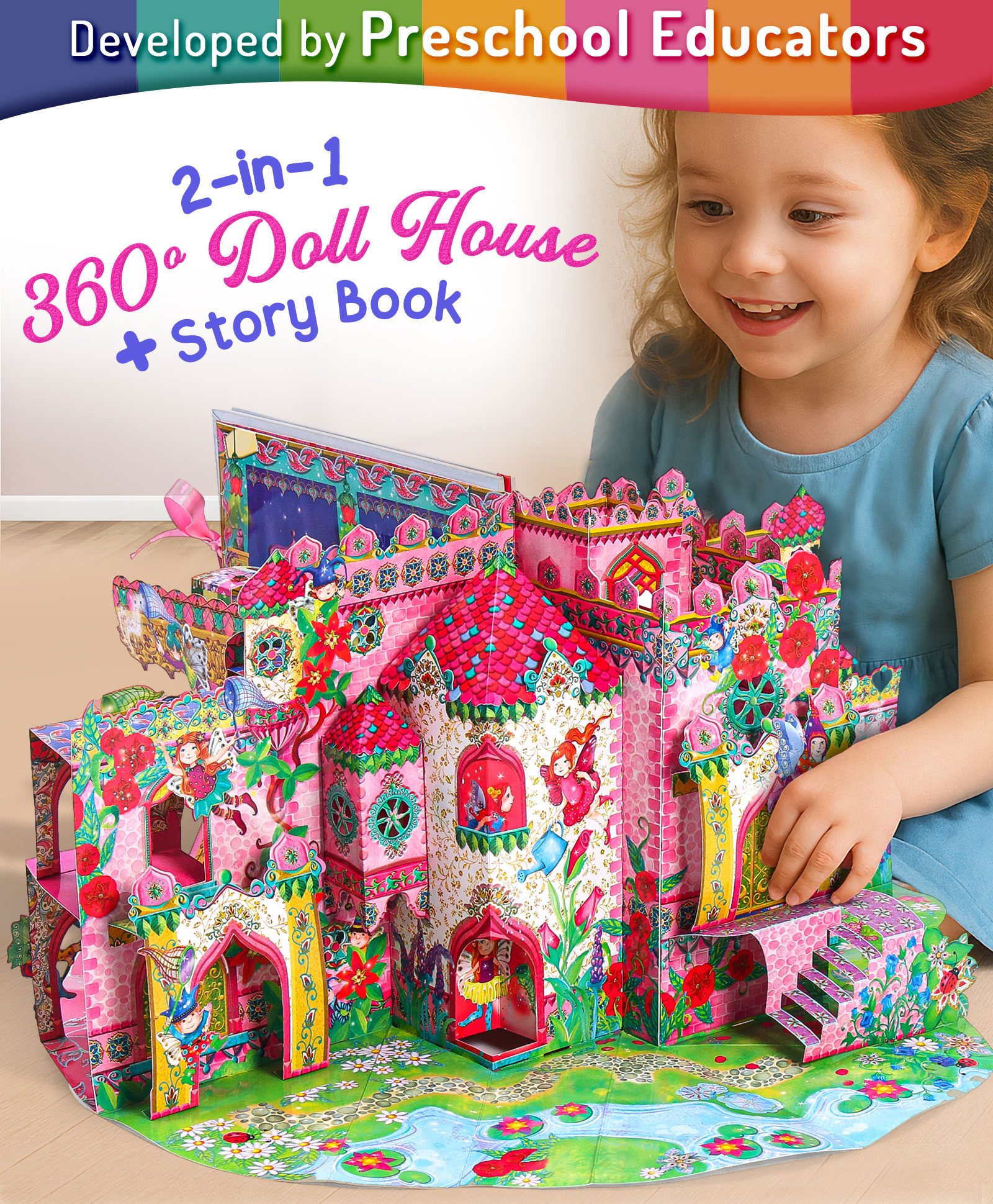 Intelliskills 360 3D Pop-Up Doll House Book | Interactive Activity | Imaginative Play | Enhances Spatial & Visual Skills | For Gifting | Multicoloured | BIS Certified | Educator Recommended