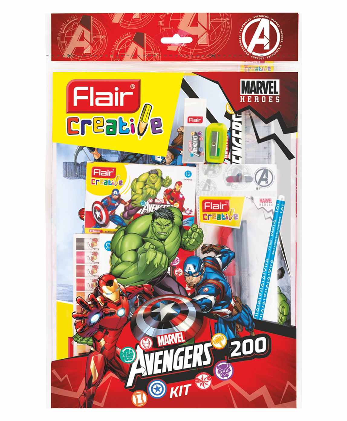 Flair Creative Marvel Avengers Stationary Kit - Green-picture-22