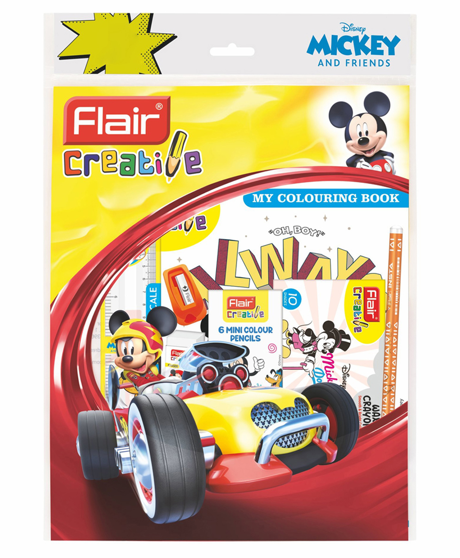 Flair Disney Mickey Mouse Kit 100 My Coloring Book - Yellow-picture-32