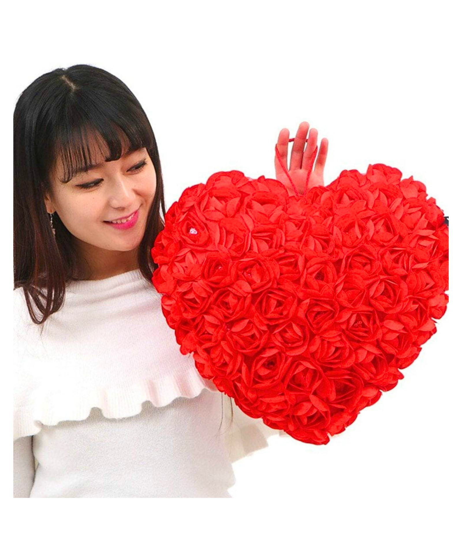 Tickles Heart Love Stuffed Soft Plush Toy Gifts for Love Girl Friend Girlfriend Boyfriend Wife & Husband Wedding Anniversary Birthday Valentine's (Color: Red Length -34 cm)-image-35
