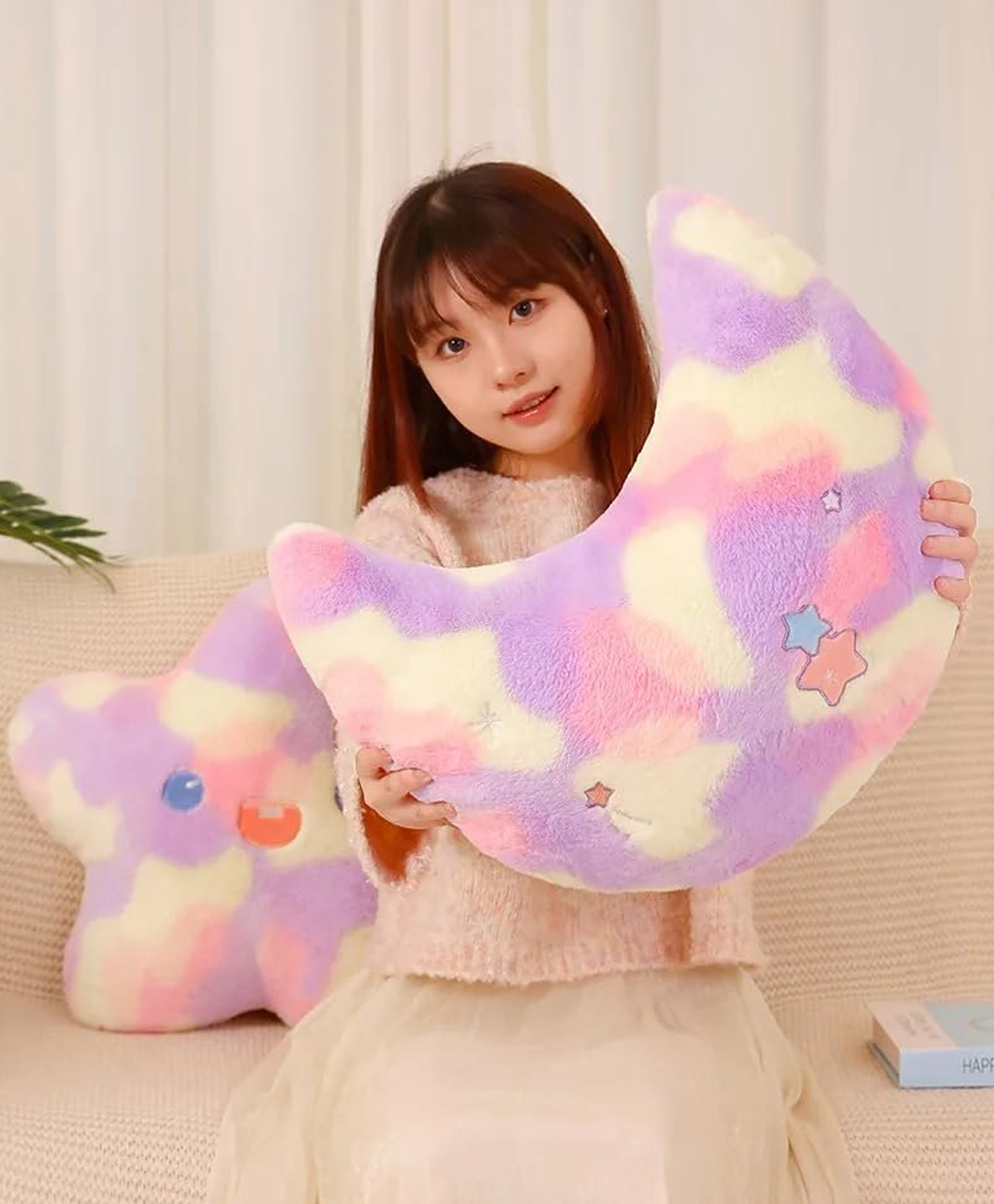 Tickles Rainbow Moon & Star Soft Plush Multicolor - Height 20 cm-image-26