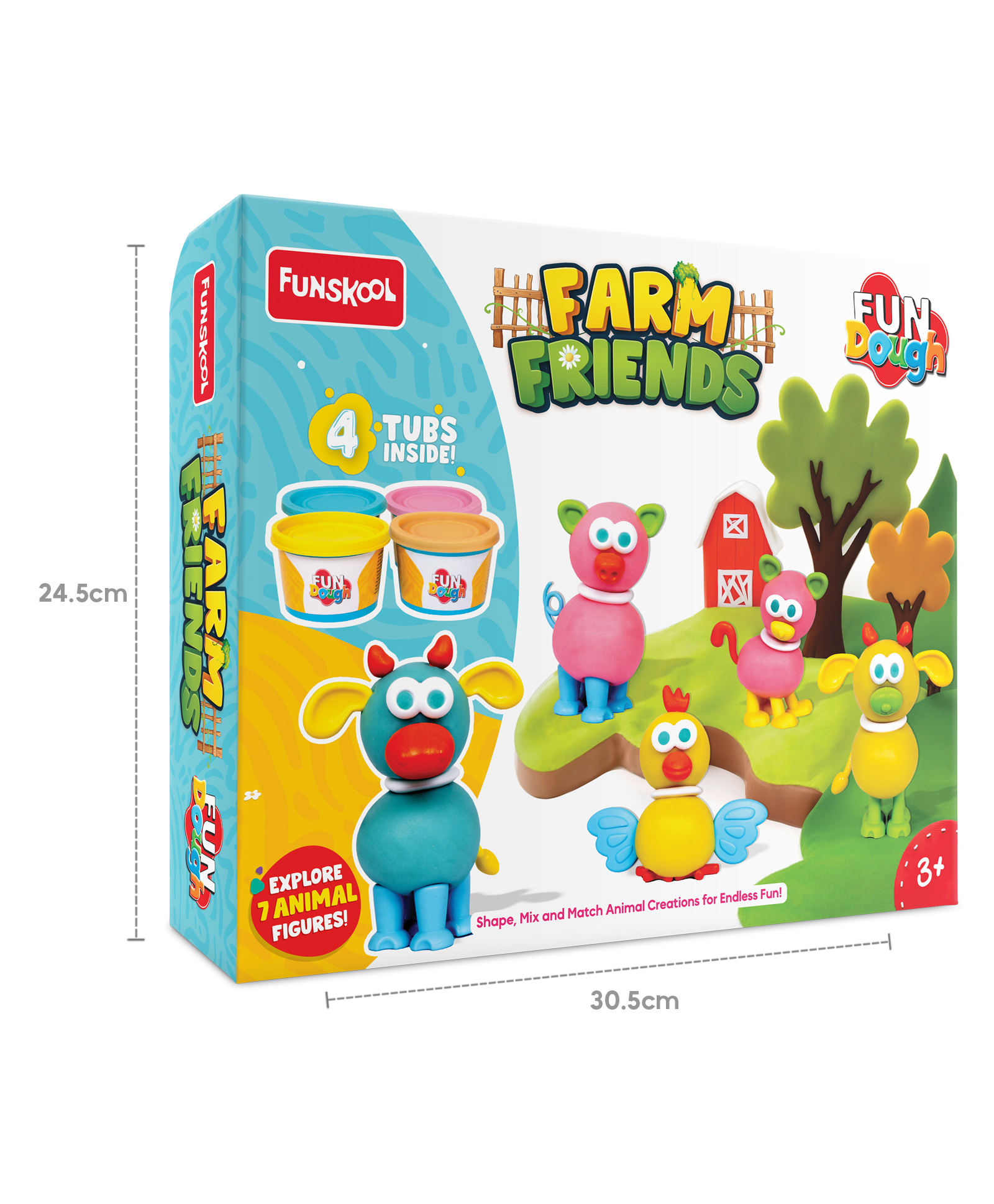 Funskool Fundough Farm Friends Craft Kit - Multicolor-image-3