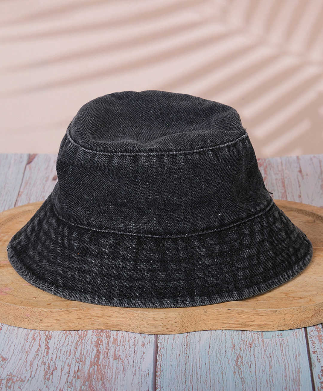Dukiekooky Cotton Solid Bucket Hat - Black-image-29