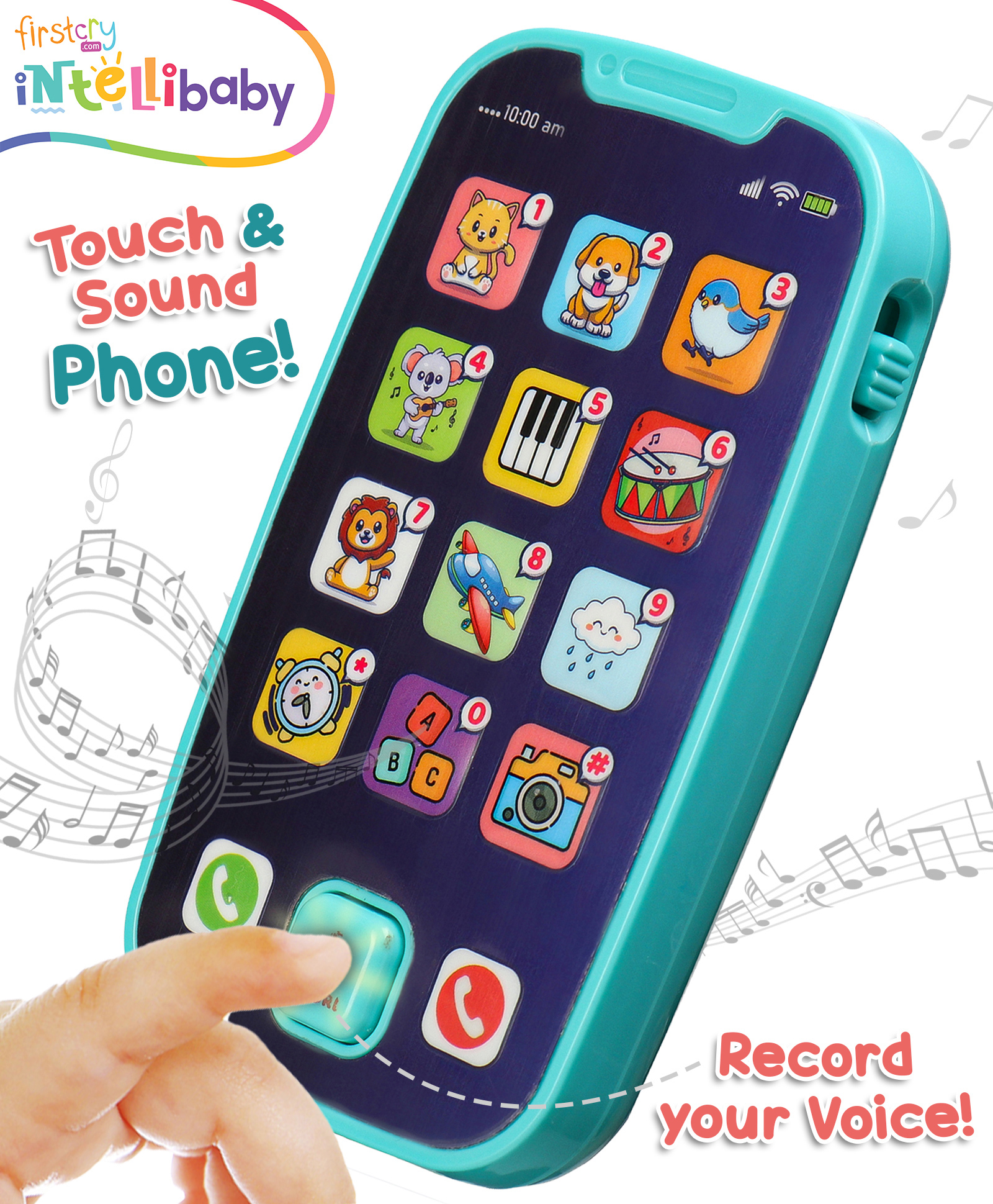 Intellibaby Musical Mobile | Multicoloured | Ideal for Gifting | Auditory Development with 36 Unique Sounds | Learning Sounds & Cause-and-Effect | Engaging Toy for Infants | Interactive Toy with 10 Colourful Buttons | Perfect for Sensory Exploration