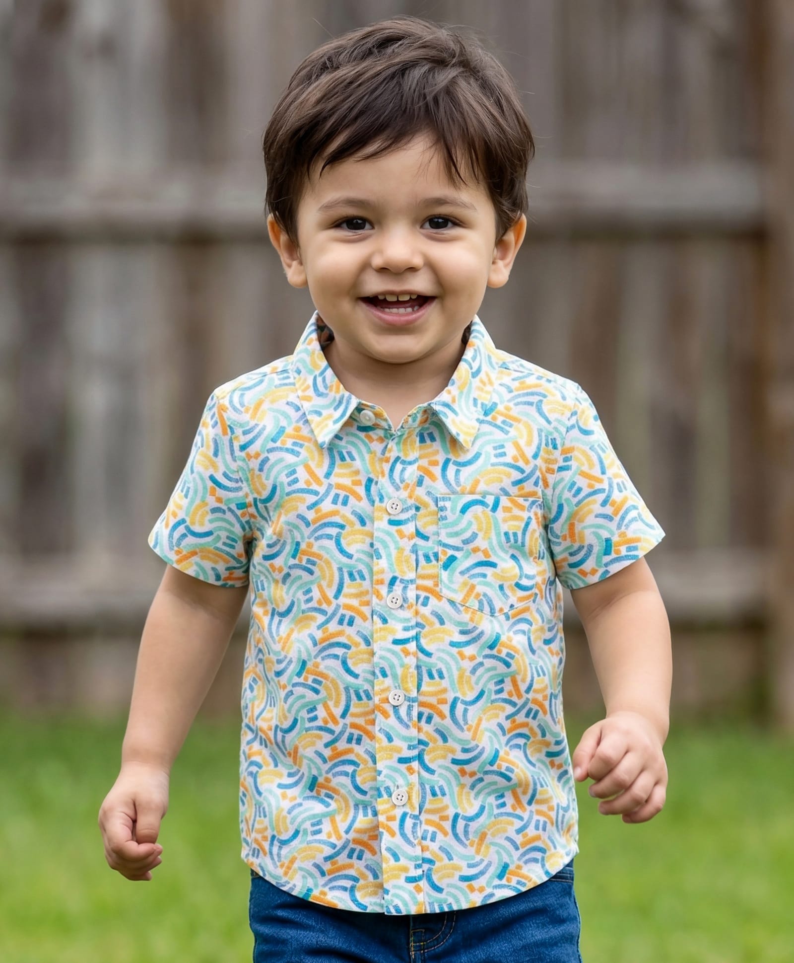 Babyhug Cotton Woven Half Sleeves Printed Shirt - Multicolour-picture-32