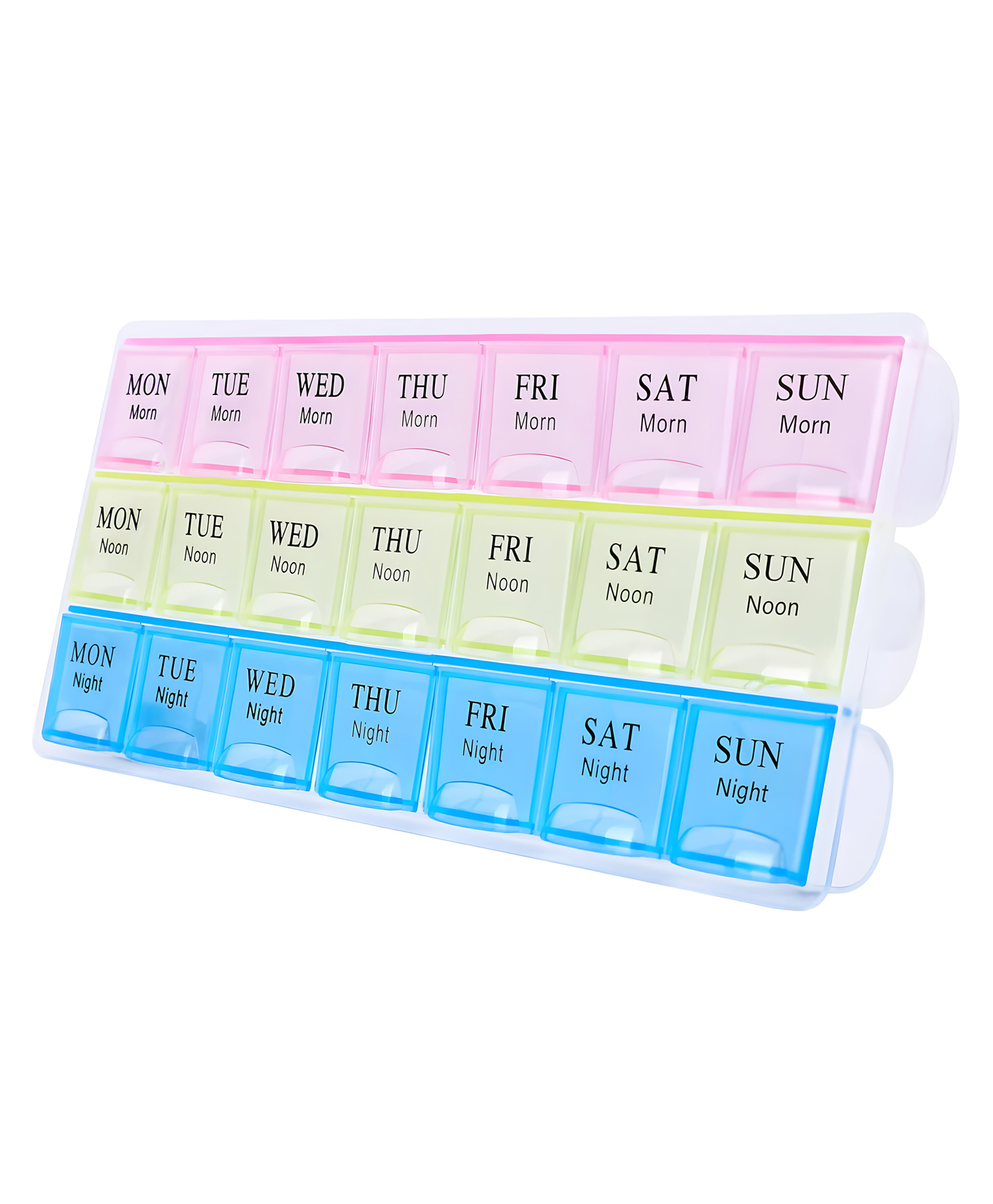 COZY VIBES 7 Days Pill Box Organizer 3 Times a Day with Moisture-Proof 21 Cell Medicine Planner Container for Vitamins Tablets BPA Free Reminder Storage-PACK OF 1-COLOR MAY VARY-image-8