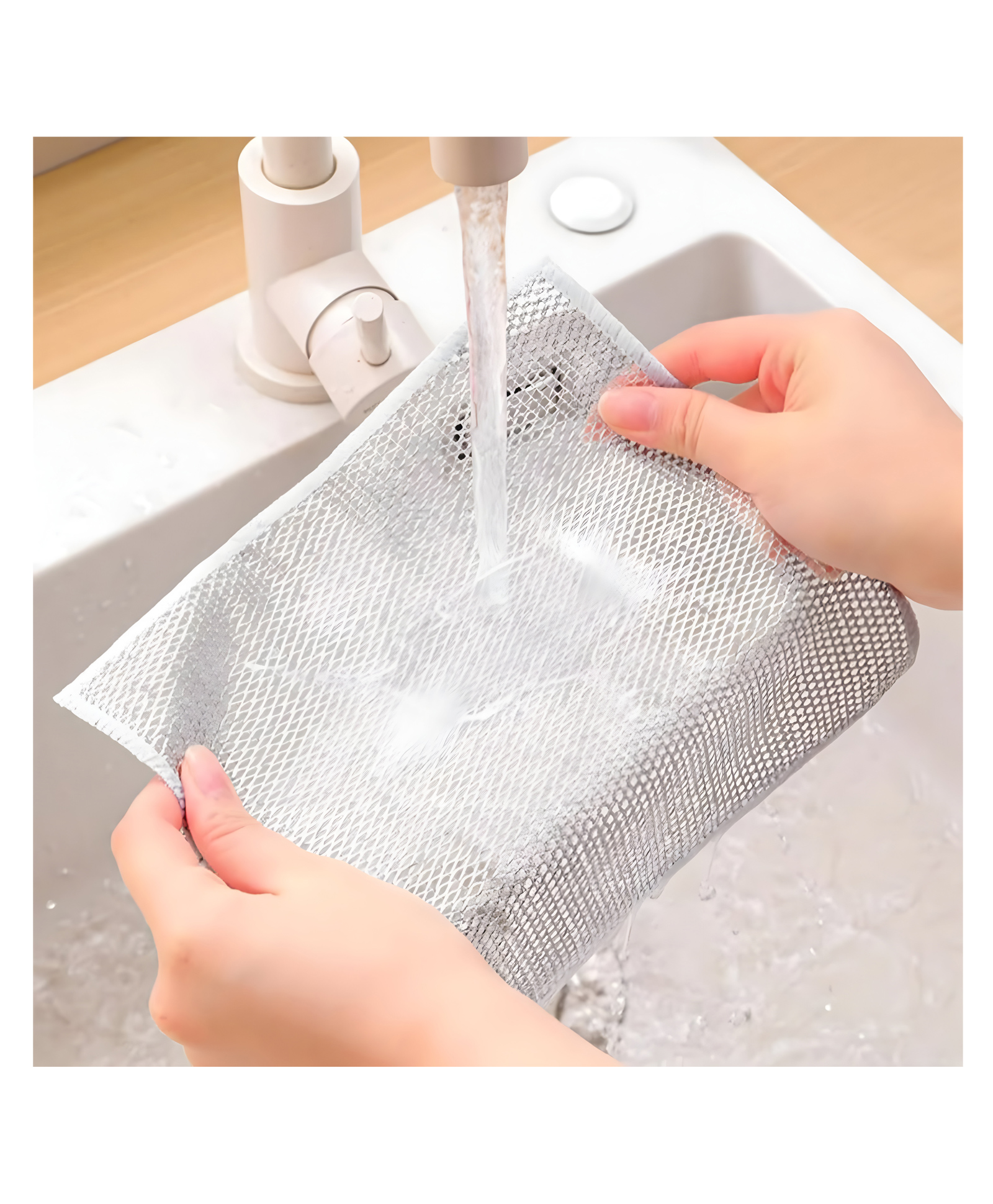 COZY VIBES Pack Non-Scratch Wire Dishcloth, Multipurpose Wire Dishwashing Rags for Wet and Dry, Wire Cleaning Cloths, Non-Scratch Wire Dishcloth, Silver Wire Mesh Knit Cleaning Cloth-SET OF 20 -COLOR MAY VARY-image-48