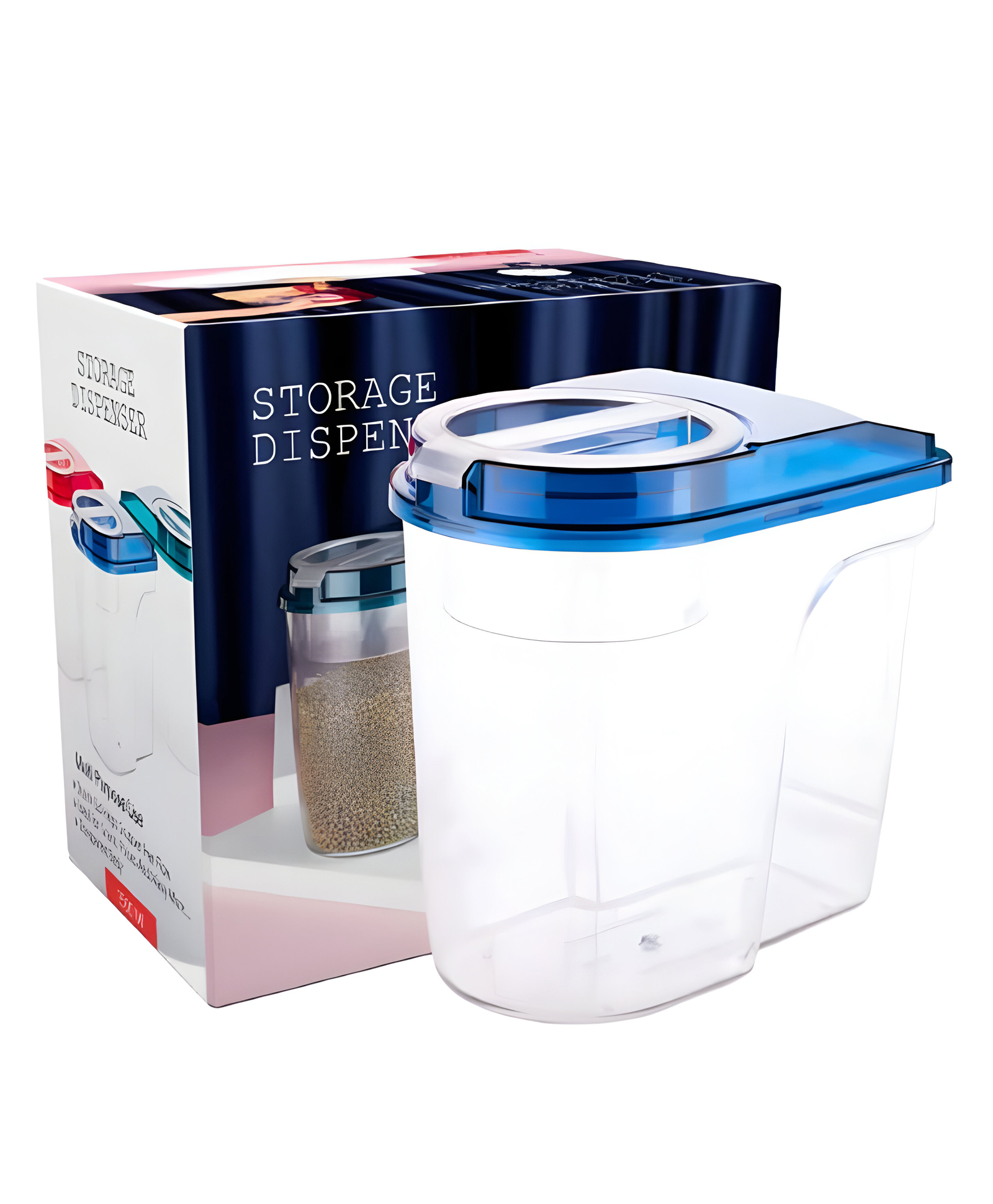 COZY VIBES Plastic Storage container Set with Opening Mouth/Virgin Transperent Plastic Grocery Container-PACK OF 1-COLOR MAY VARY-image-3
