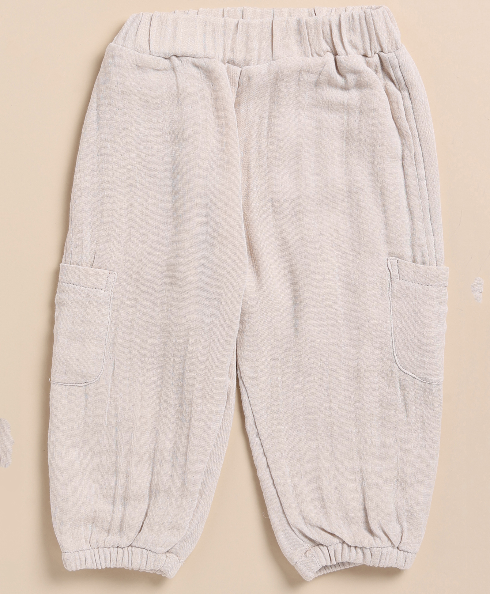 Cot & Candy Organic Cotton Solid Lounge Pants - Oatmeal-picture-18