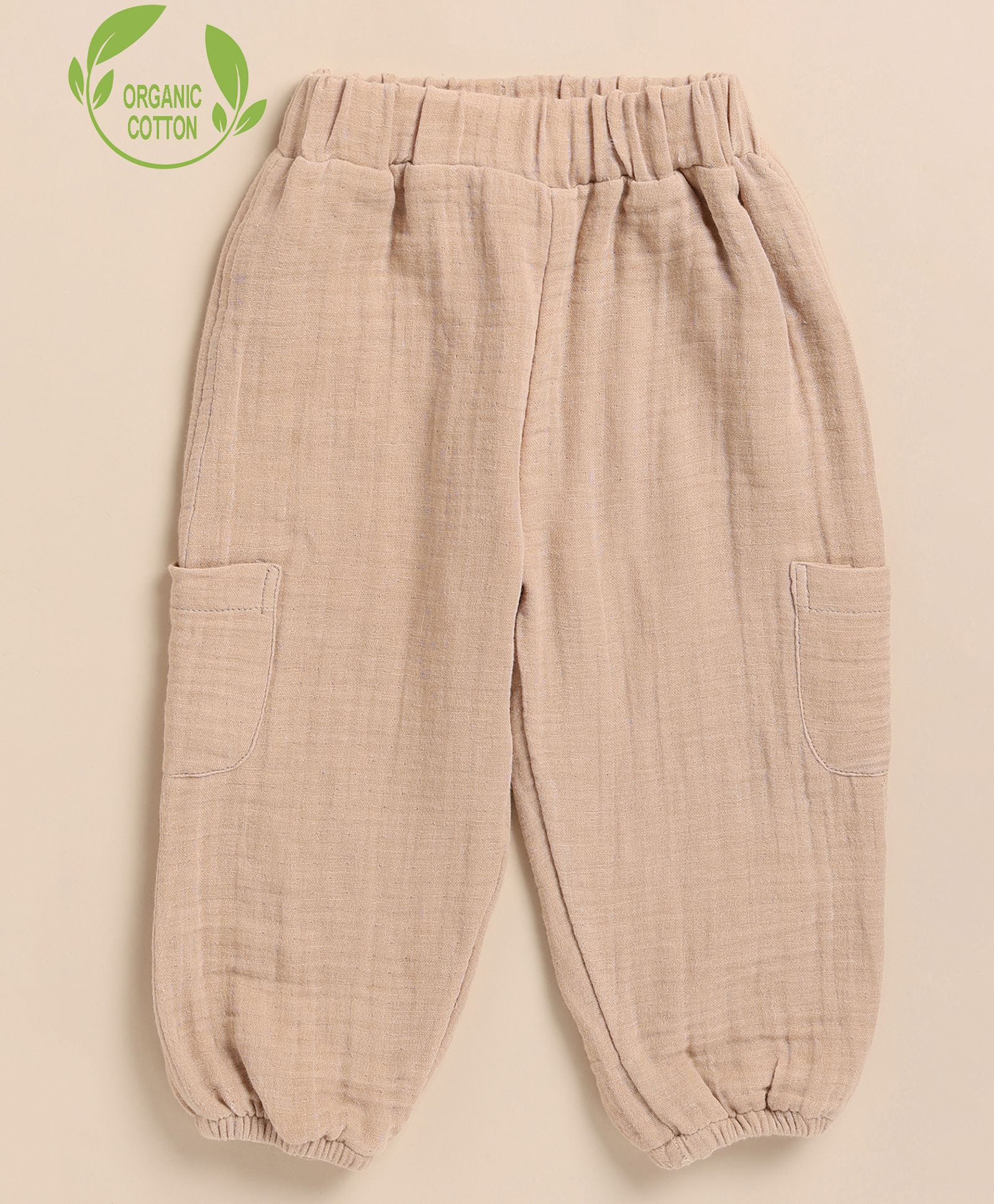 Cot & Candy Organic Cotton Solid Lounge Pants - Latte-picture-17
