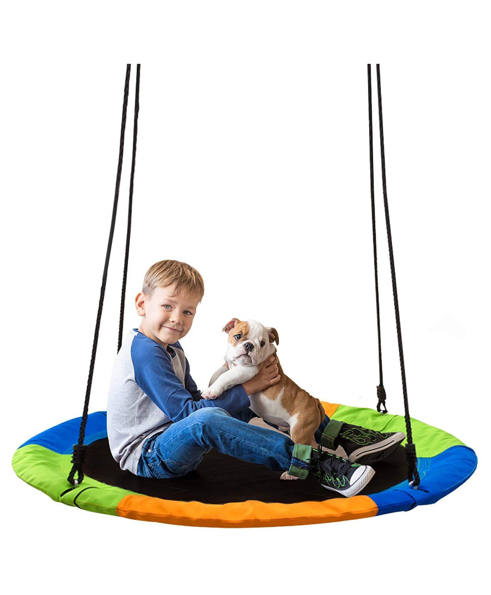 REZNOR Multicolor Swing 40 Inch 85 kg Load Capacity Fabric Includes Hanging Kit for Kids Outdoor Indoor Heavy Duty Safe Durable Swing-picture-20