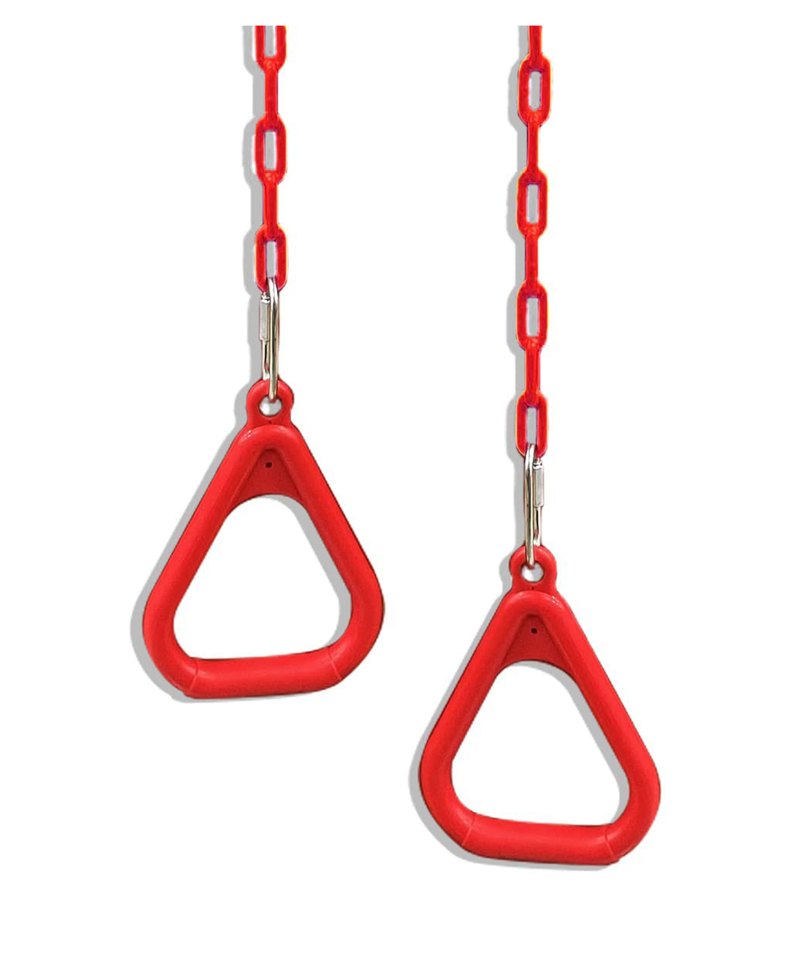 REZNOR Gym Trapeze Ring with Chain Set for Kids/Adults Sports Outdoor and Indoor Gym Swing, Red-picture-12