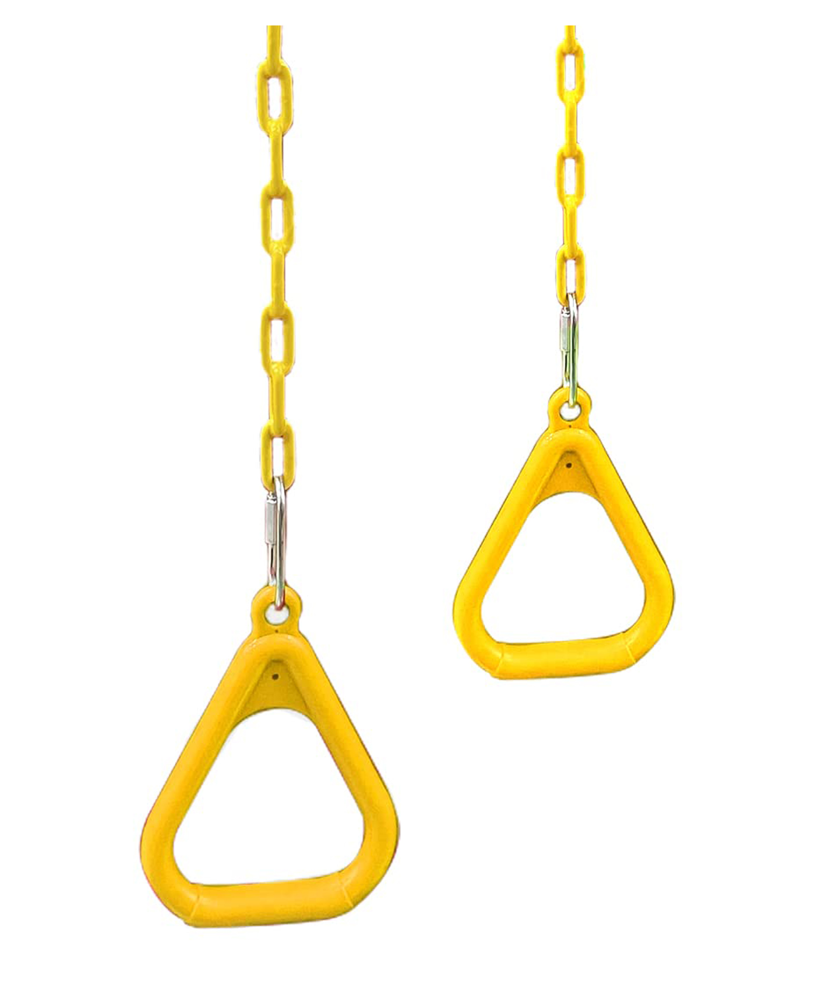 REZNOR Gym Trapeze Ring with Chain Set for Kids/Adults Sports Outdoor and Indoor Gym Swing, Yellow-picture-11