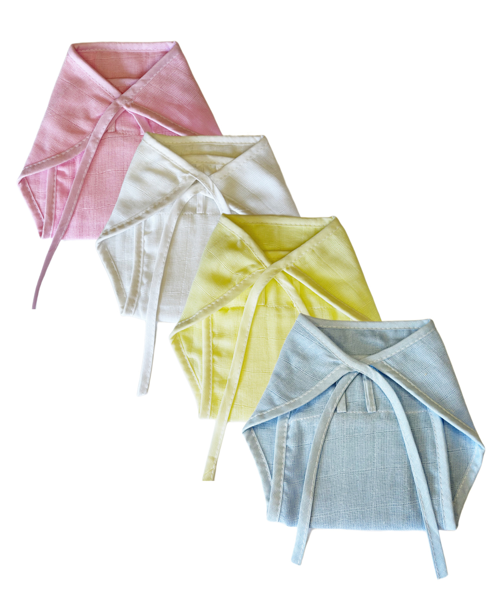 Dumbledo Newborn Muslin Cotton Nappies - Multicolor Reusable Langots, U Shaped, Extra Soft Cloth Nappies for Unisex Babies (0 - 6 Months) (Pack of 4)-image-26