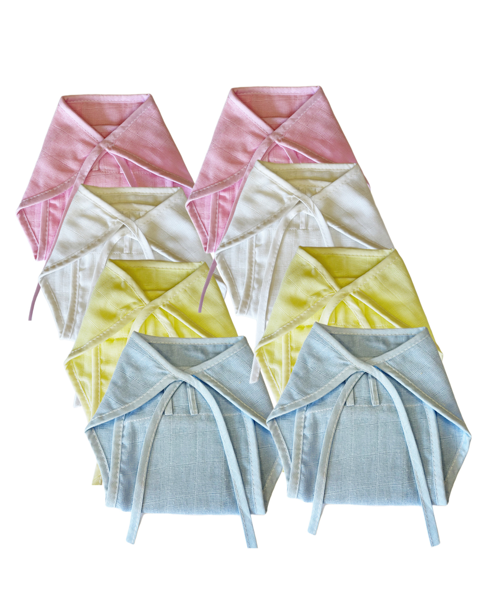 Dumbledo Newborn Muslin Cotton Nappies - Multicolor Reusable Langots, U Shaped, Extra Soft Cloth Nappies for Unisex Babies (0 - 6 Months) (Pack of 8)-image-28