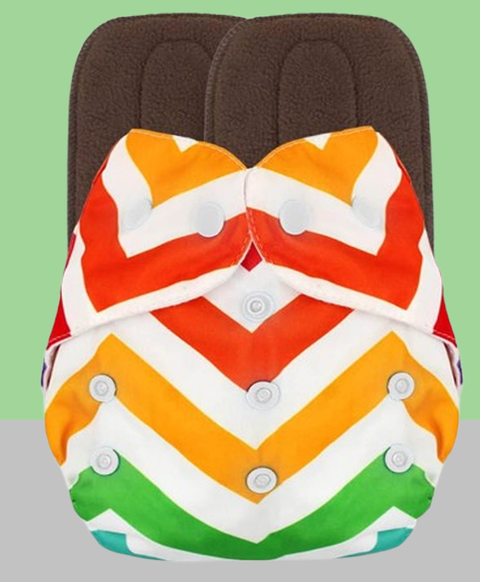 The Cheeky Kidzz Baby Printed Reusable Cloth Diaper Adjustable Diaper Nappies & 2 Bamboo Charcoal Microfiber Inserts(RAINBOW)-image-19