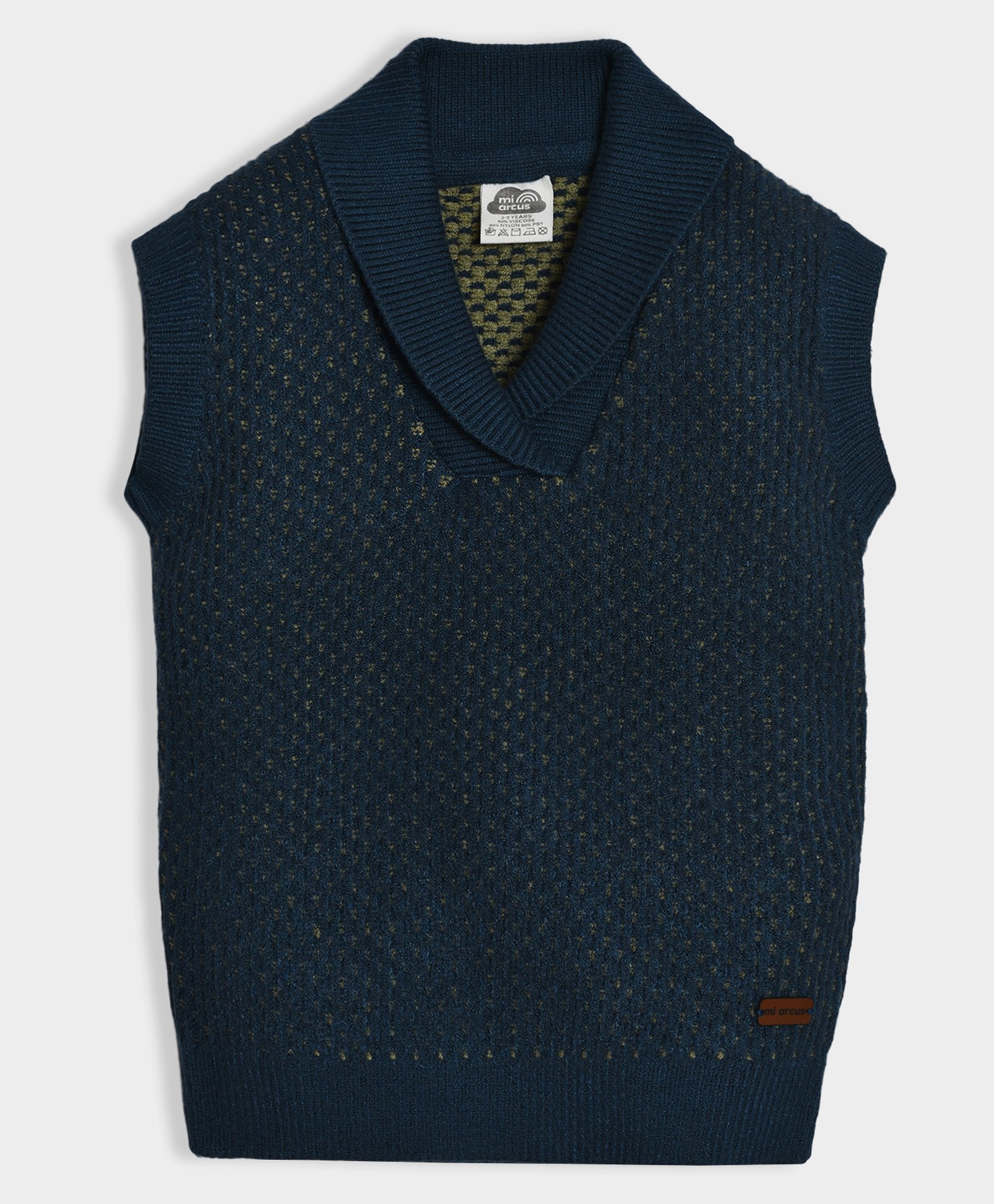 Mi Arcus Sleeveless Solid Sweater - Blue-image-43